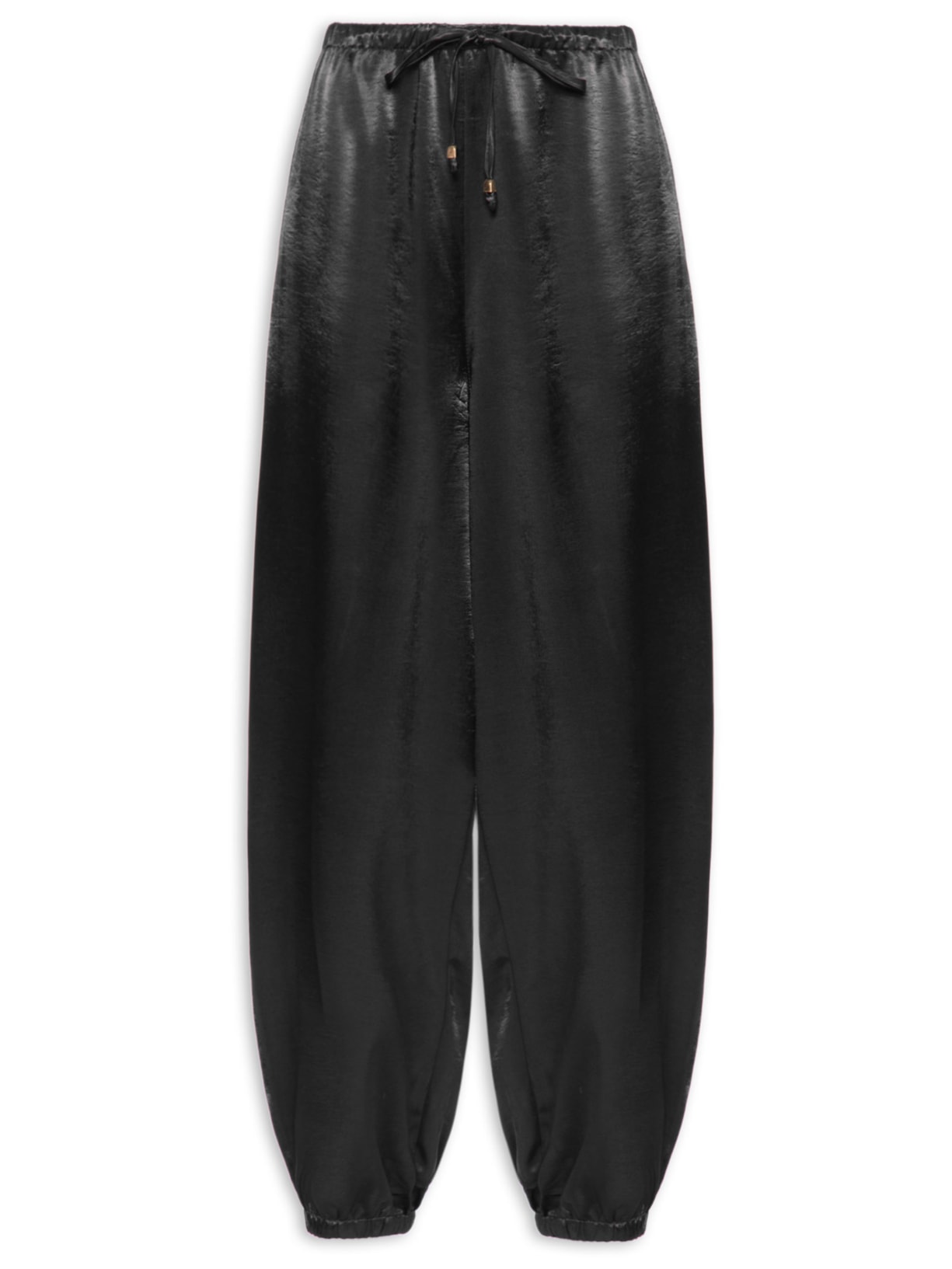 Calça Feminina Balloon Acetinada Preto Market 33