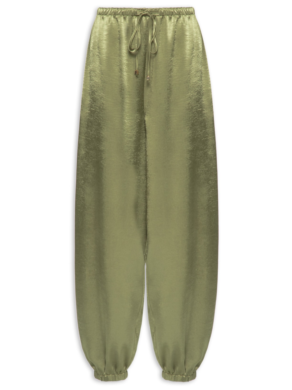 Calça Feminina Balloon Acetinada Verde Market 33