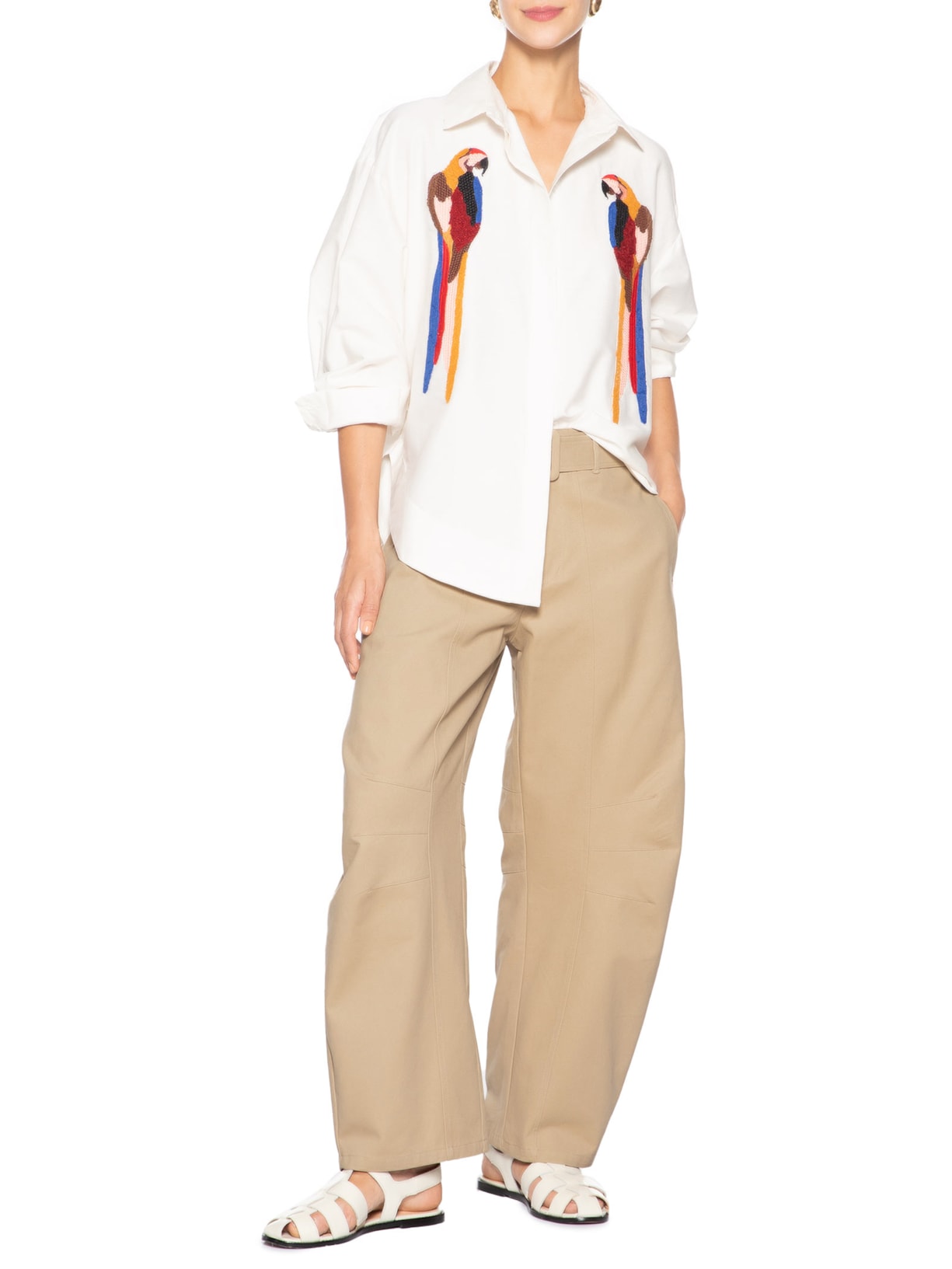 Calça Feminina Balloon Bege Farm