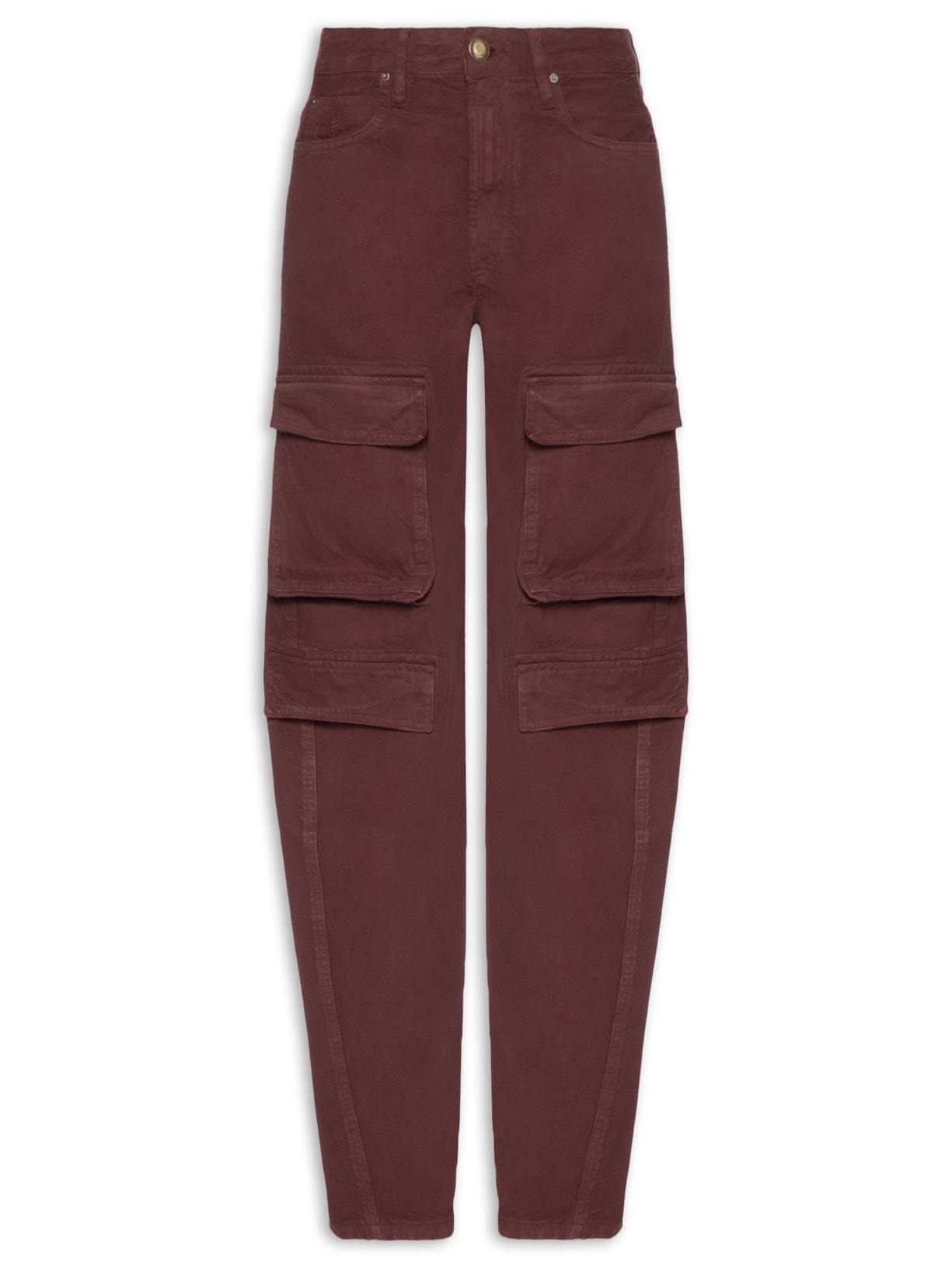 Calça Feminina Balloon Cargo Porto Marrom Bo.bô