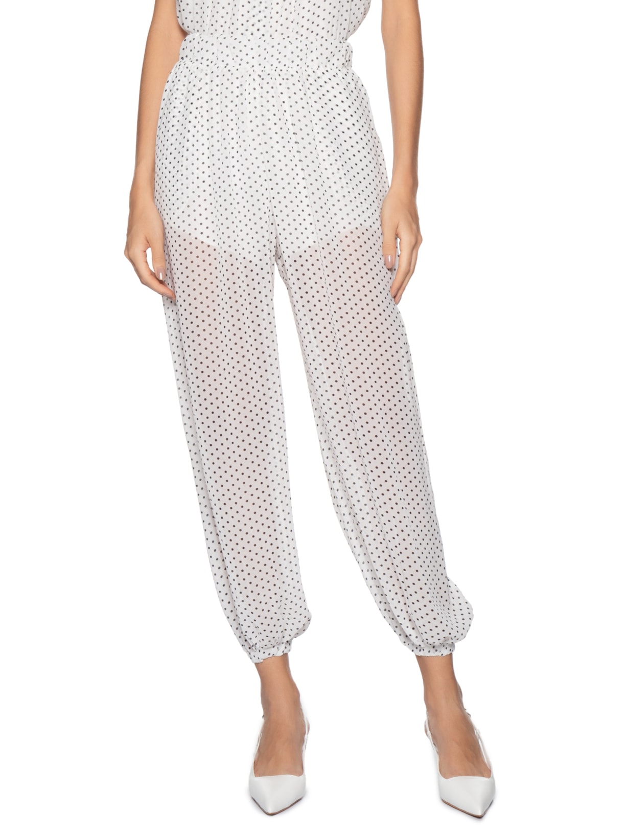 Calça Feminina Balloon Cintura Alta Off White '2Essential