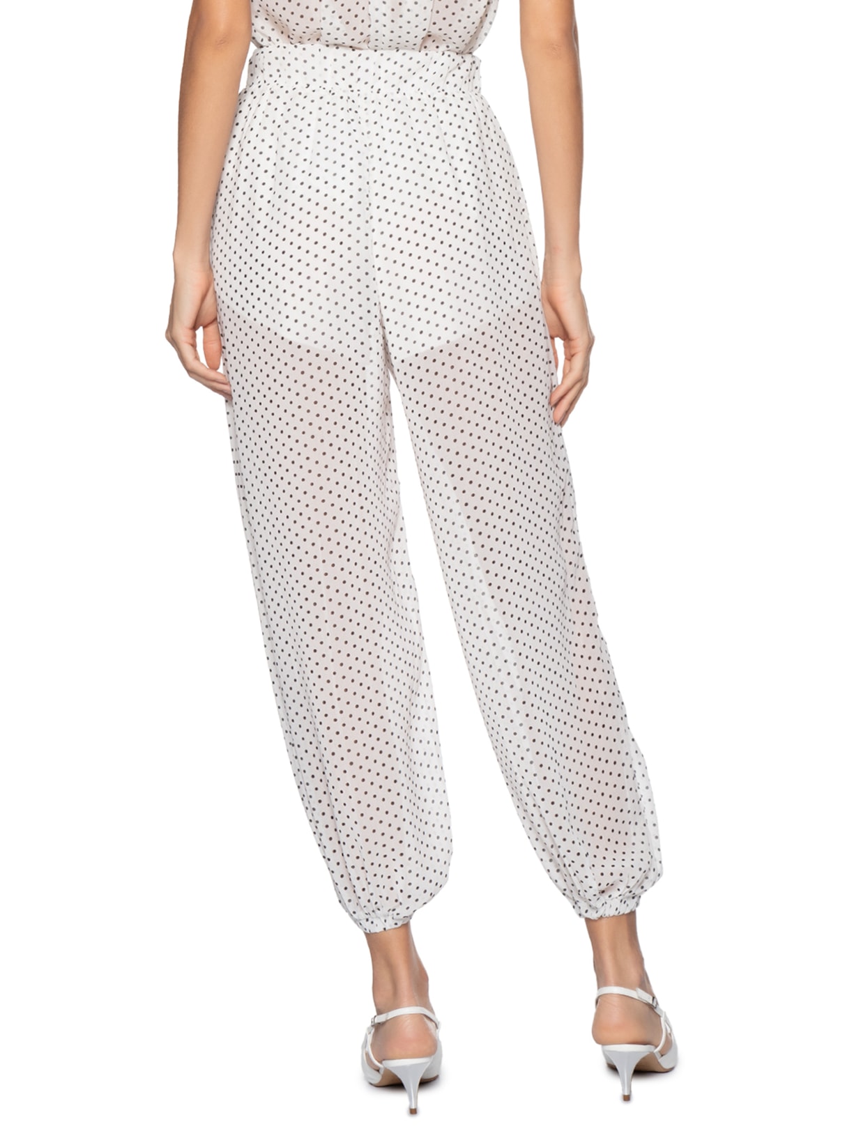 Calça Feminina Balloon Cintura Alta Off White '2Essential