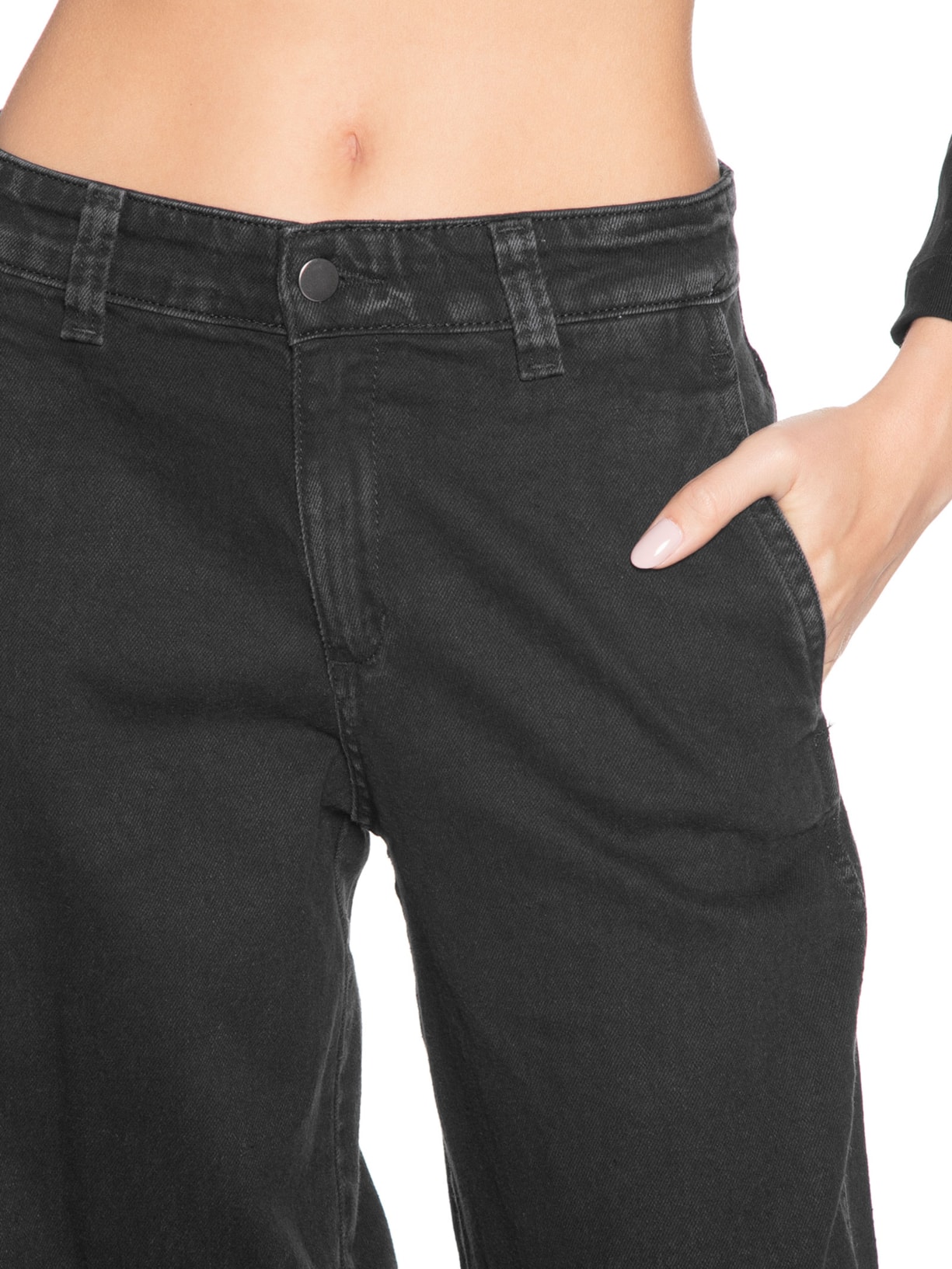 Calça Feminina Balloon Jeans Preto Market 33