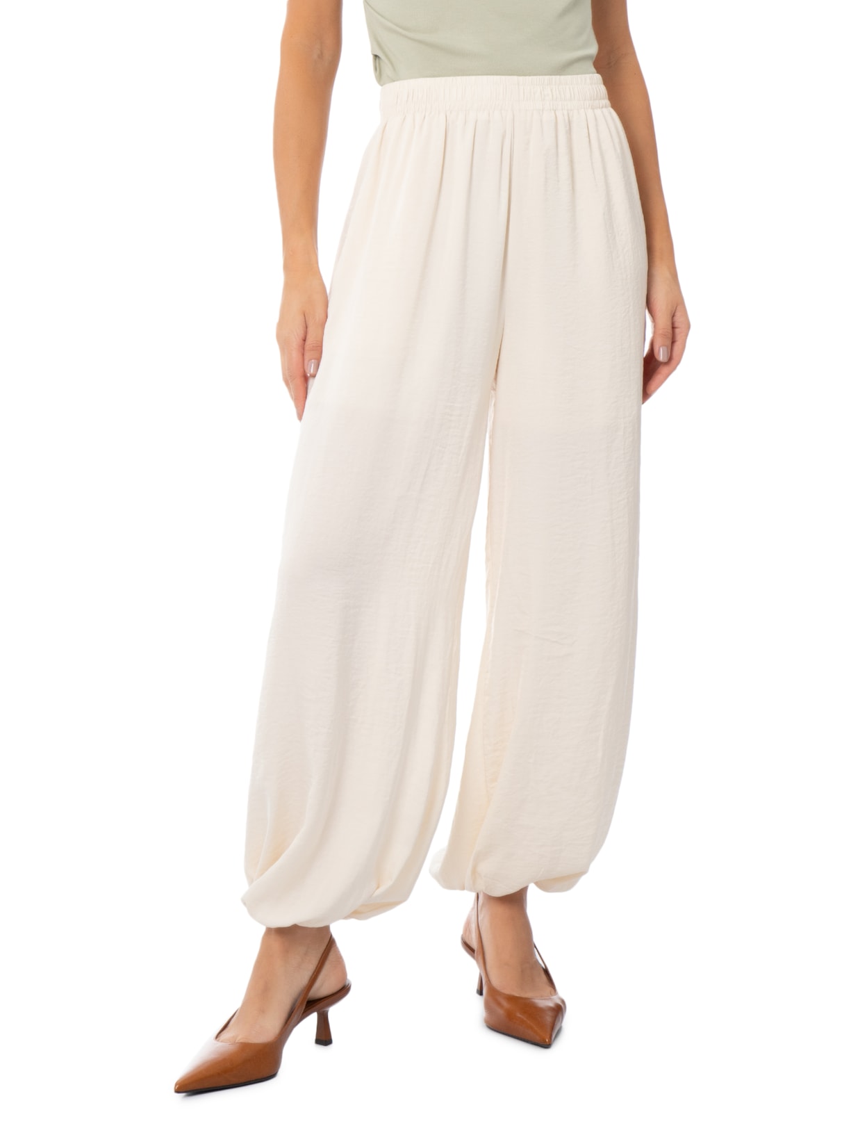 Calça Feminina Balloon Off White '2Essential