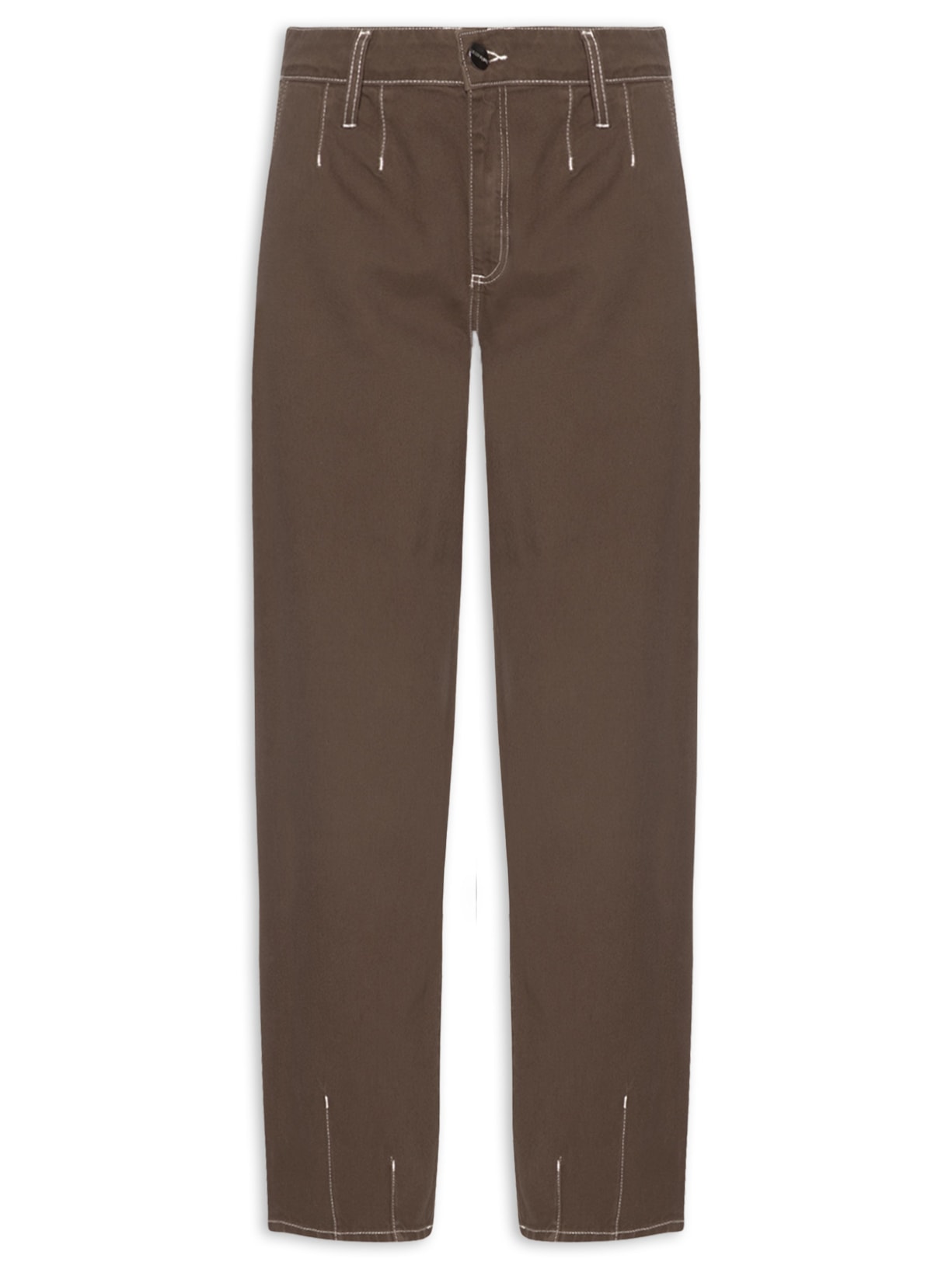 Calça Feminina Balloon Pia Sarja - Marrom