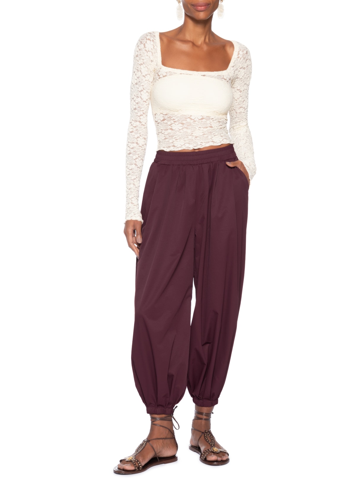 Calça Feminina  Balloon Vermelho Market 33