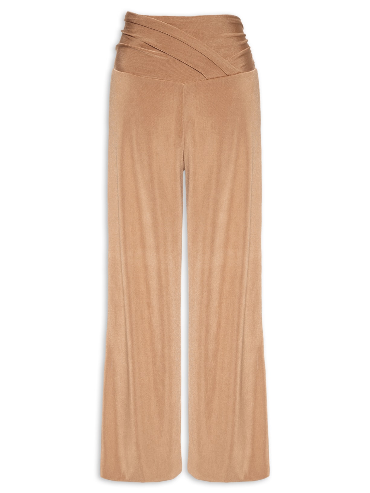 Calça Feminina Balonê Pala Transpasse - Bege