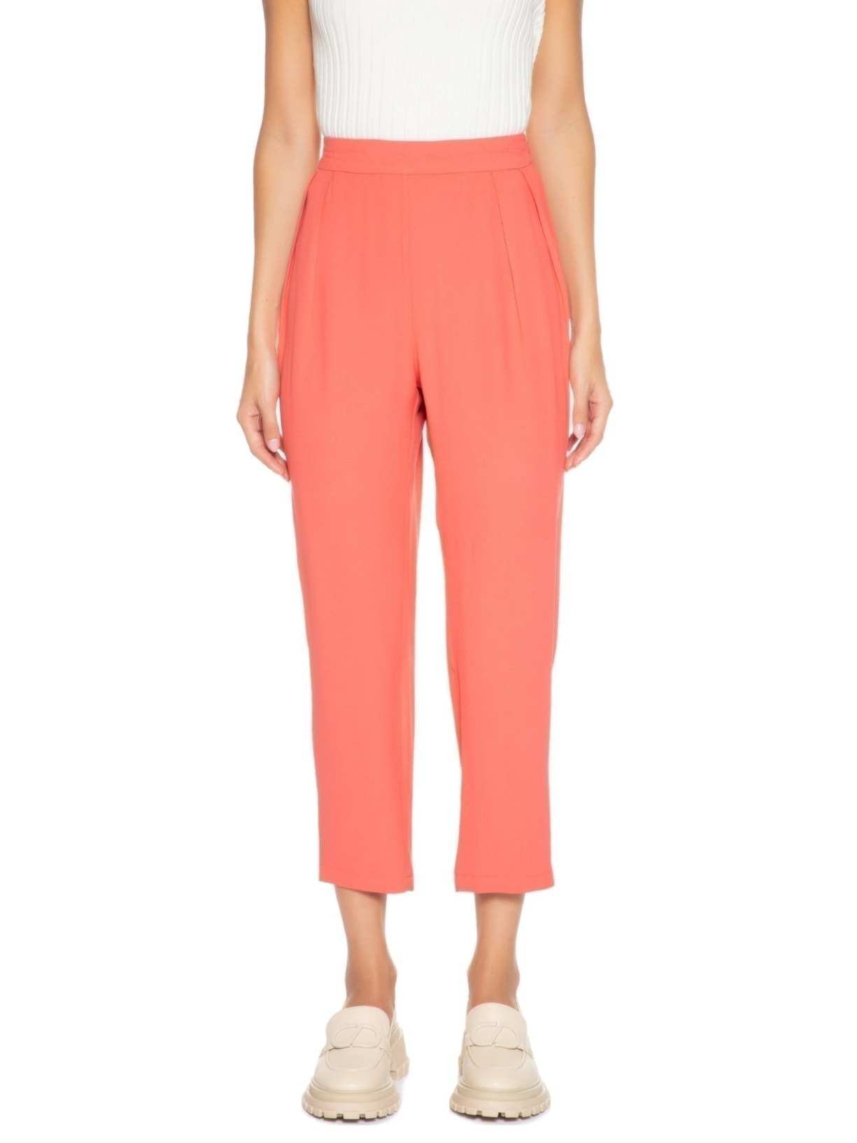 Calça Feminina Baloon Cintura Alta Rosa '2Essential