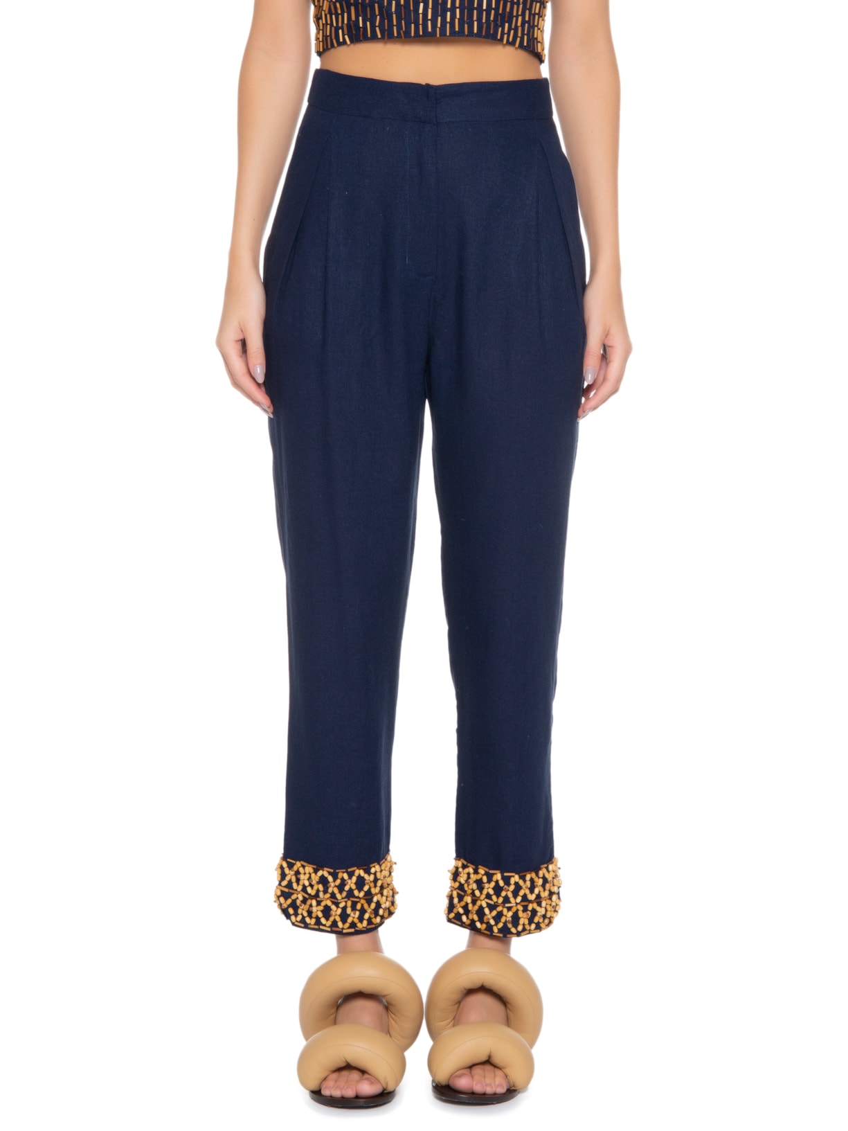 Calça Feminina Bambuzinhos Azul Valônia Véras