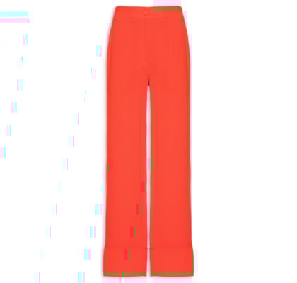 Calça Feminina Barra Larga - Vermelho