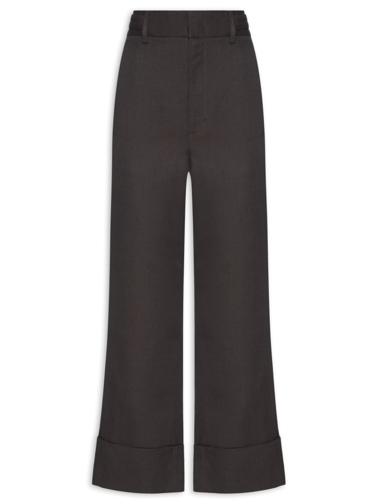 Calça Feminina Barra Virada Dries Marrom Animale