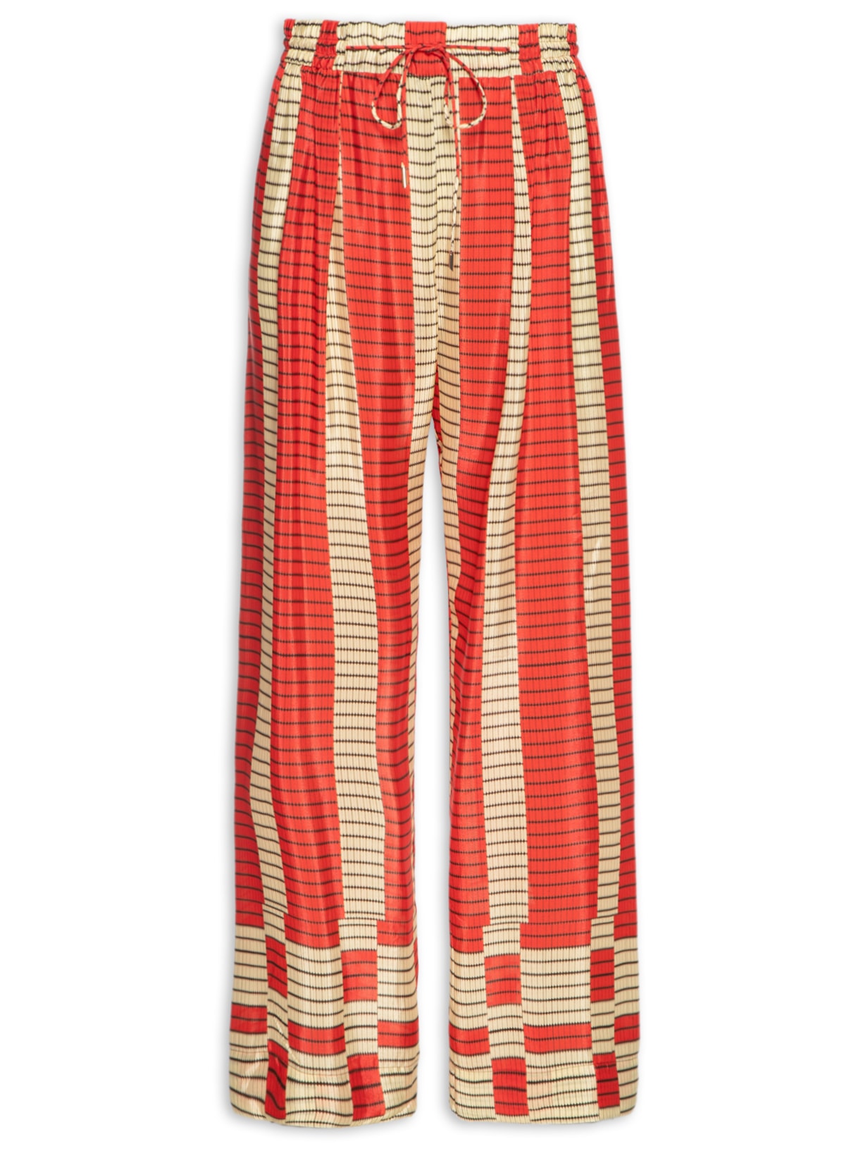 Calça Feminina Barrado Listra Raia - Vermelho