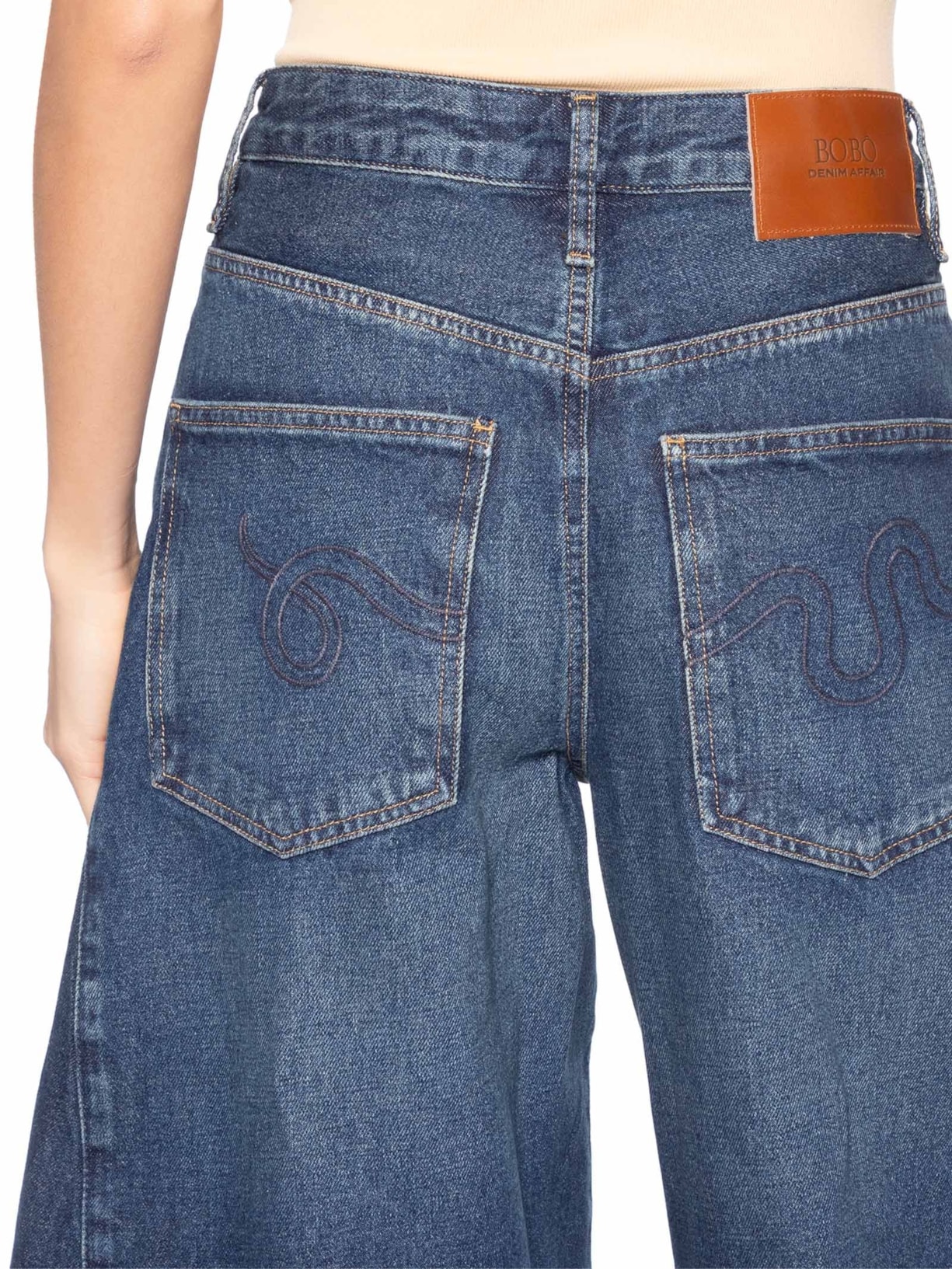 Calça Feminina Barrel Azul Bo.bô