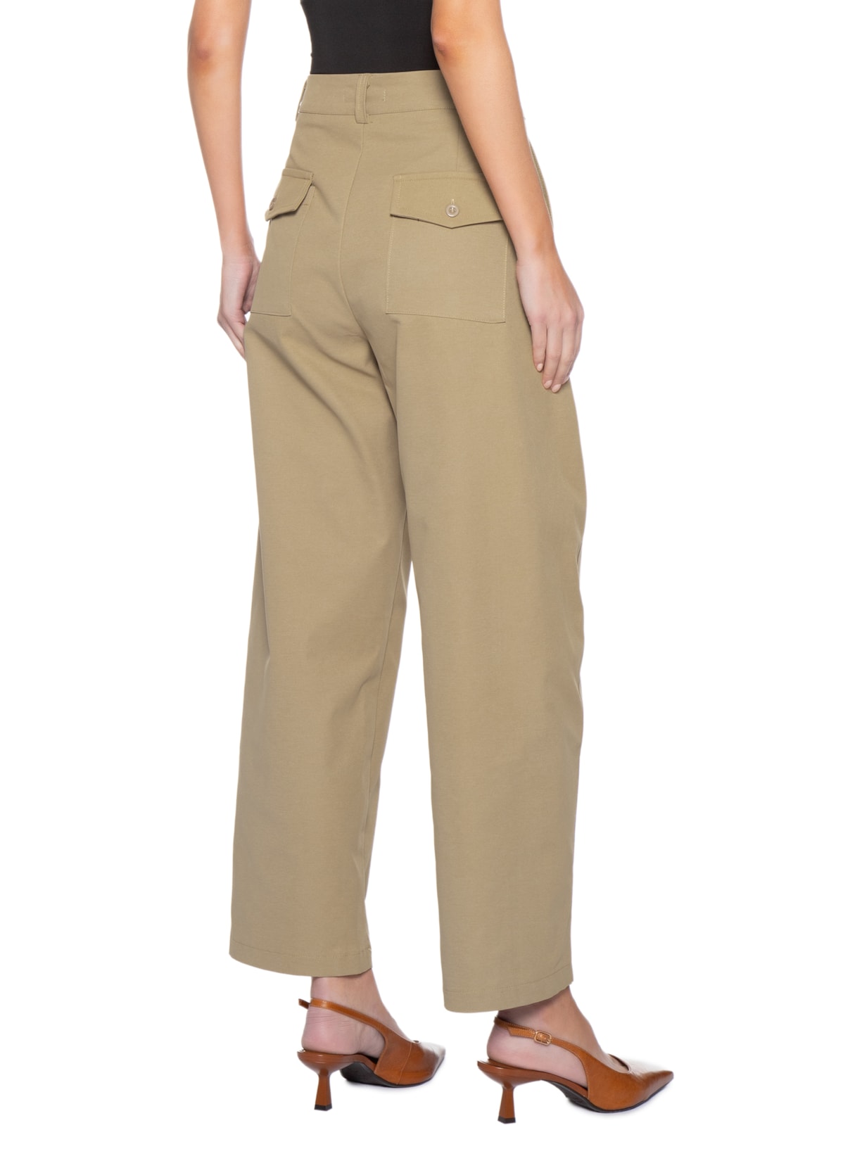 Calça Feminina Barrel Bege '2Essential