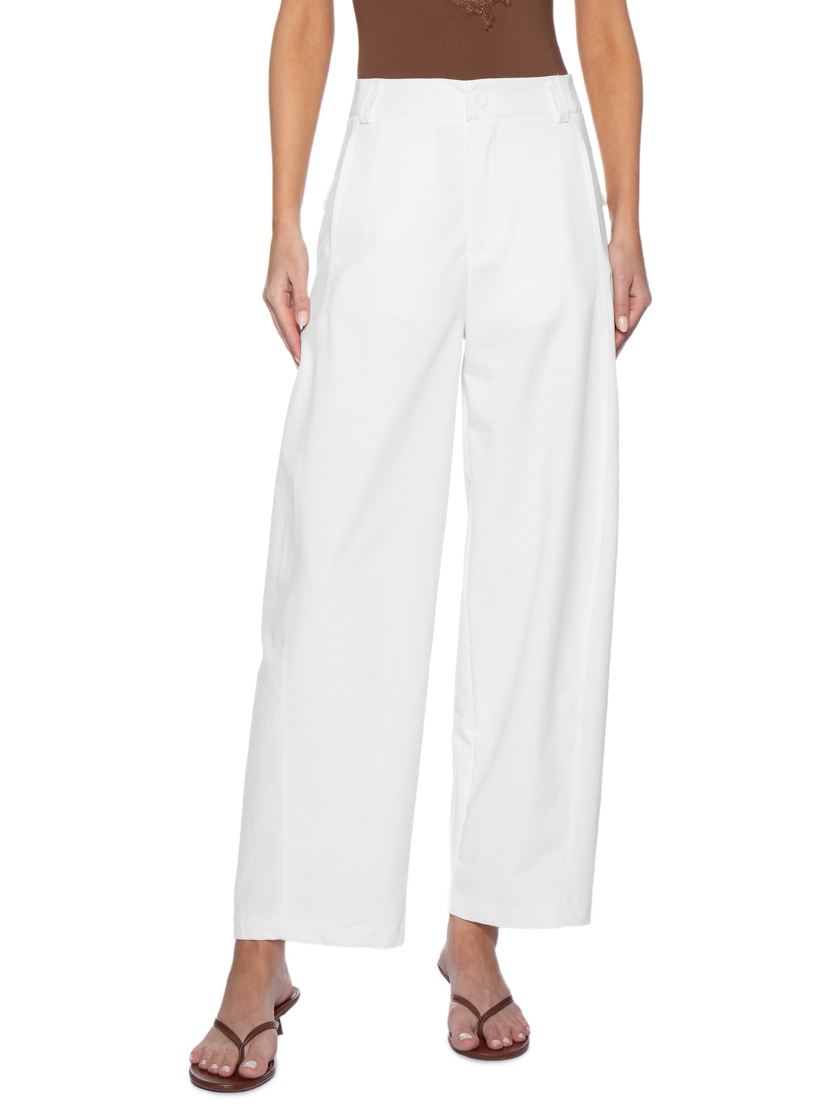 Calça Feminina Barrel Branco '2Essential