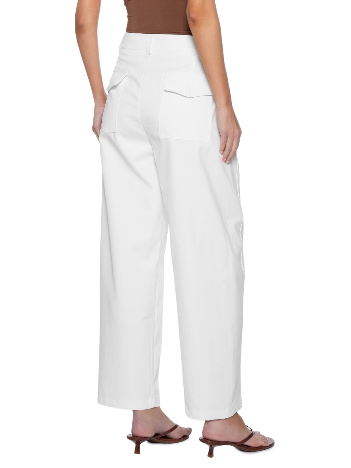 Calça Feminina Barrel Branco '2Essential