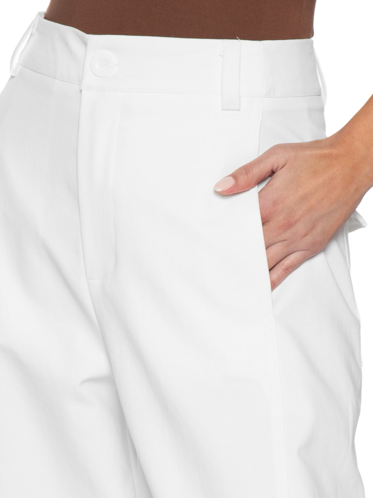 Calça Feminina Barrel Branco '2Essential