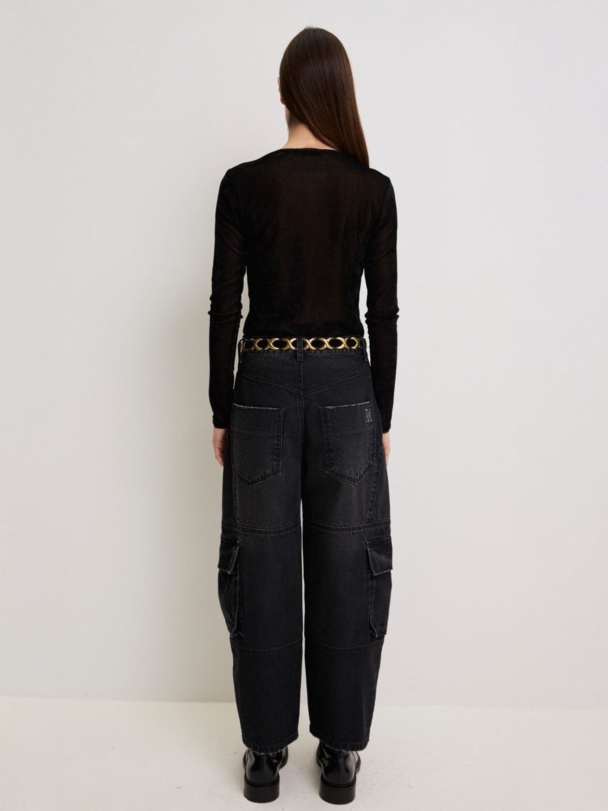 Calça Feminina Barrel Chai I26 Preto Mixed