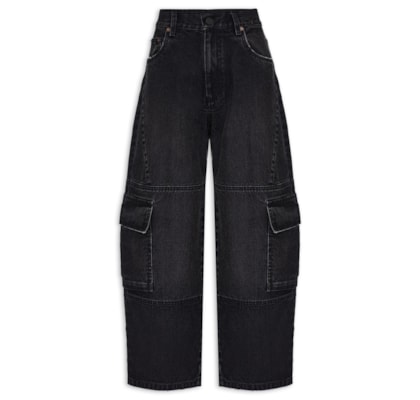 Calça Feminina Barrel Chai I26 - Preto