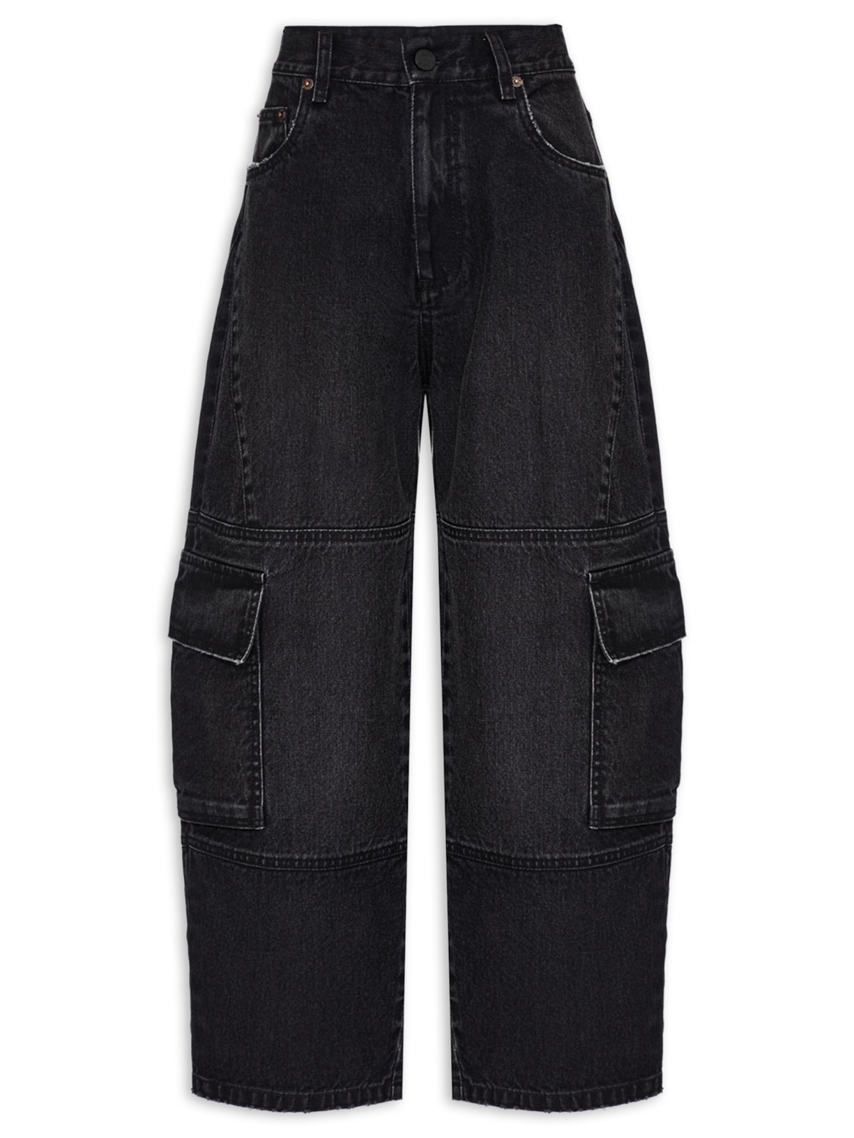 Calça Feminina Barrel Chai I26 - Preto