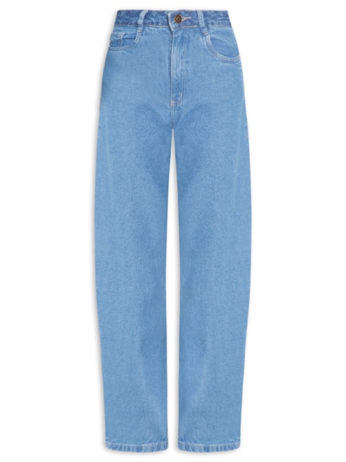 Calça Feminina Barrel Jeans - Azul