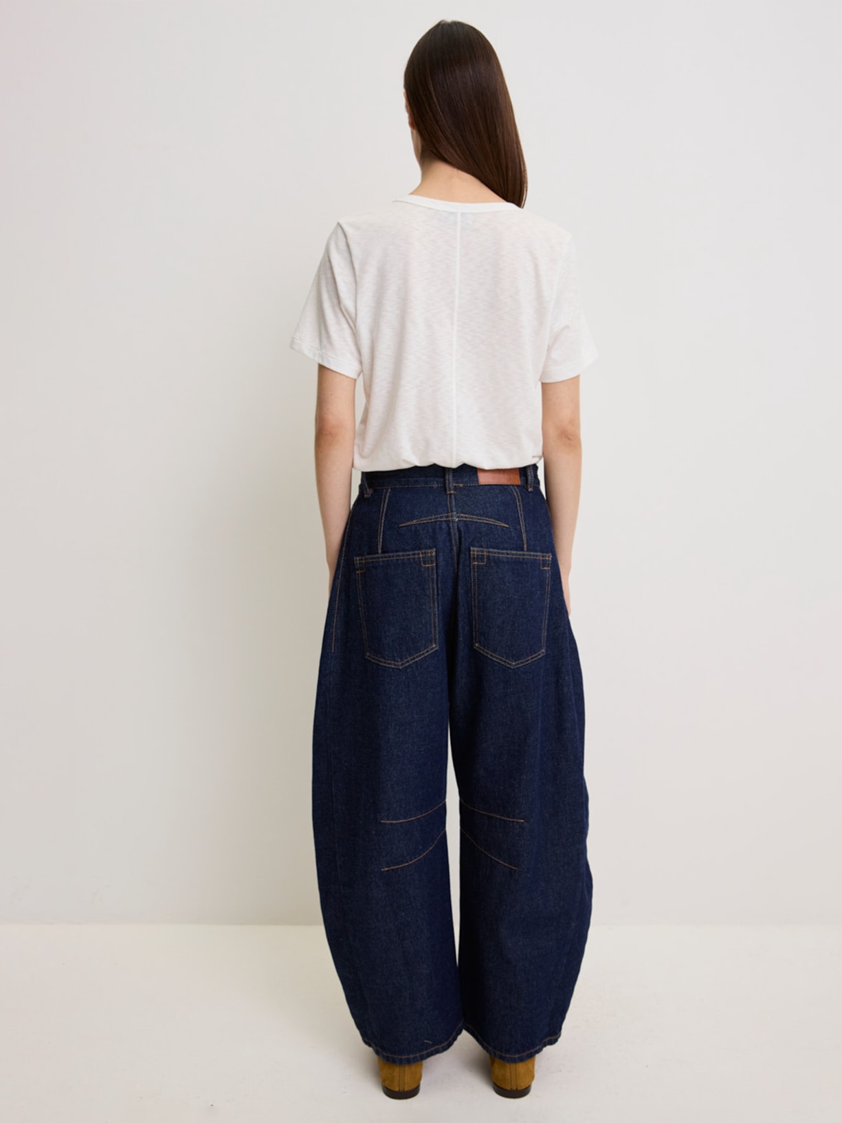 Calça Feminina Barrel Jeans Dark I26 Azul Mixed