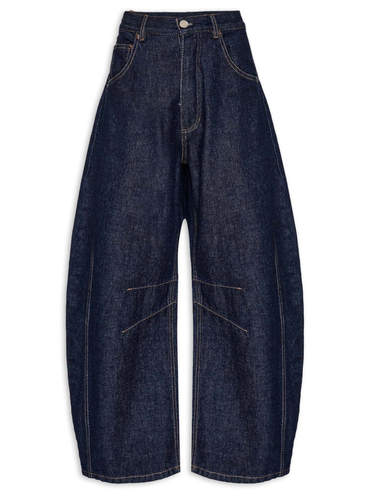 Calça Feminina Barrel Jeans Dark I26 Azul Mixed