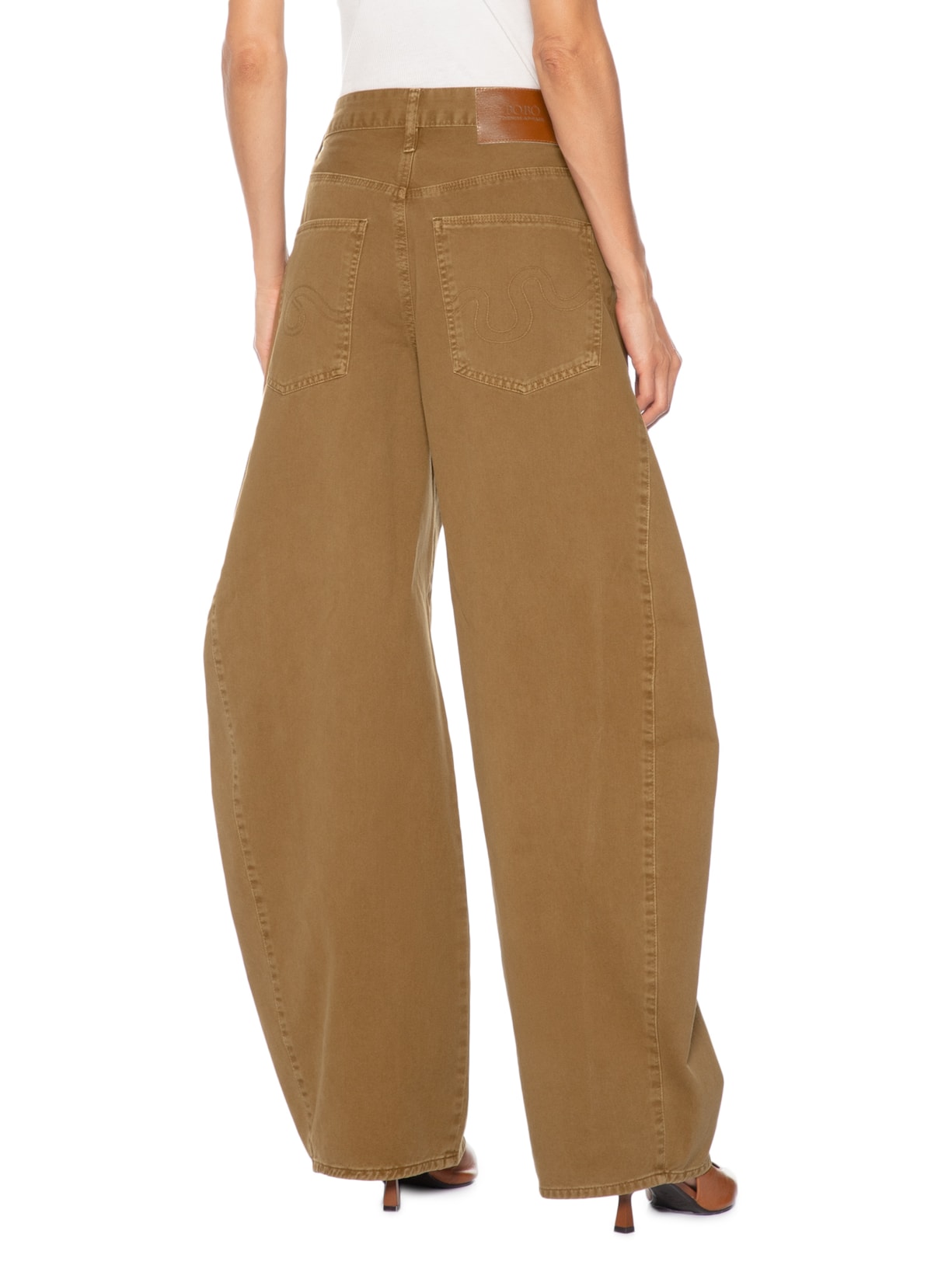 Calça Feminina Barrel Marrom Bo.bô