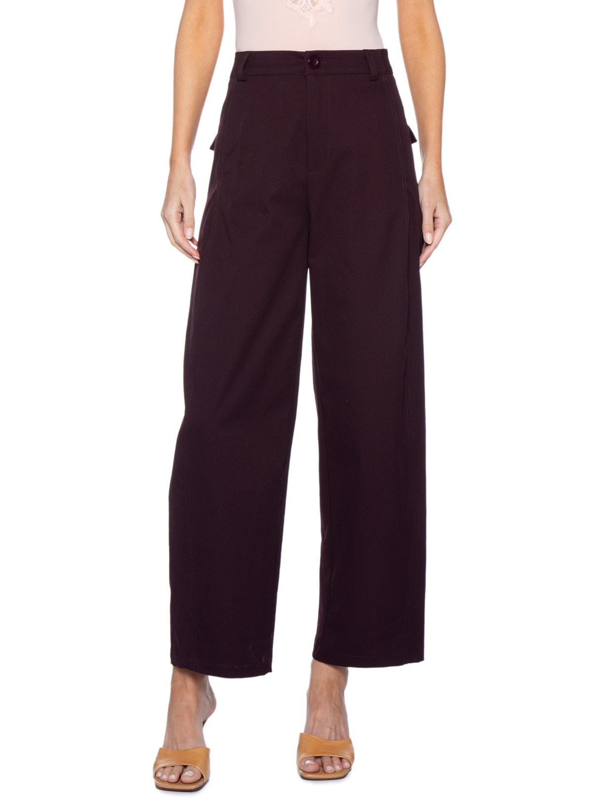 Calça Feminina Barrel Roxo '2Essential