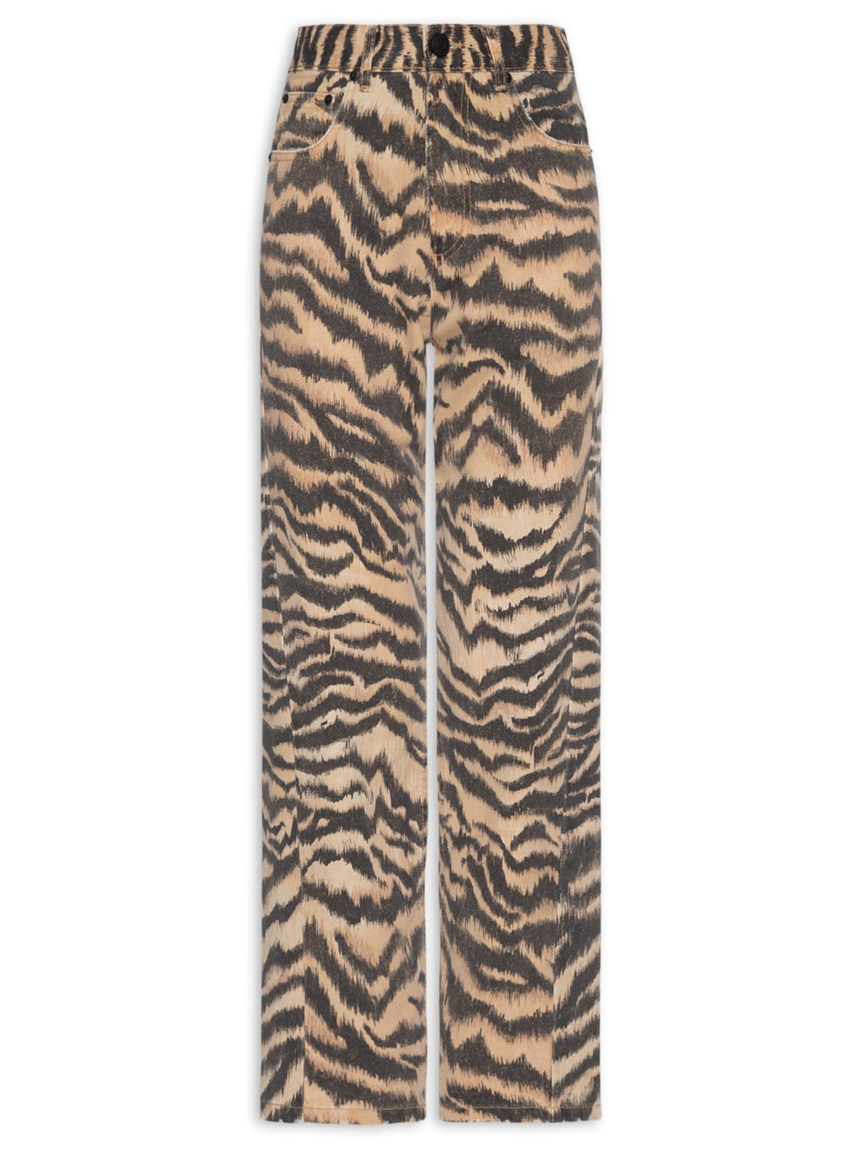 Calça Feminina Barrel Tiger V26 Animal Print Mixed