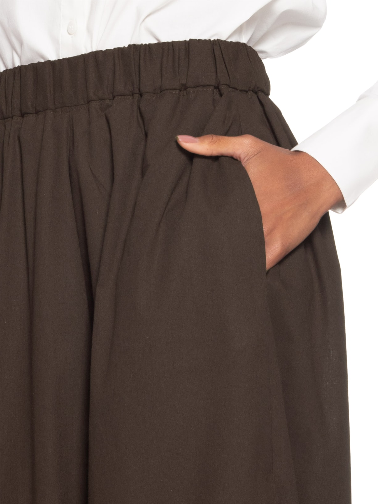 Calça Feminina Básica Ballon Marrom Valônia Véras