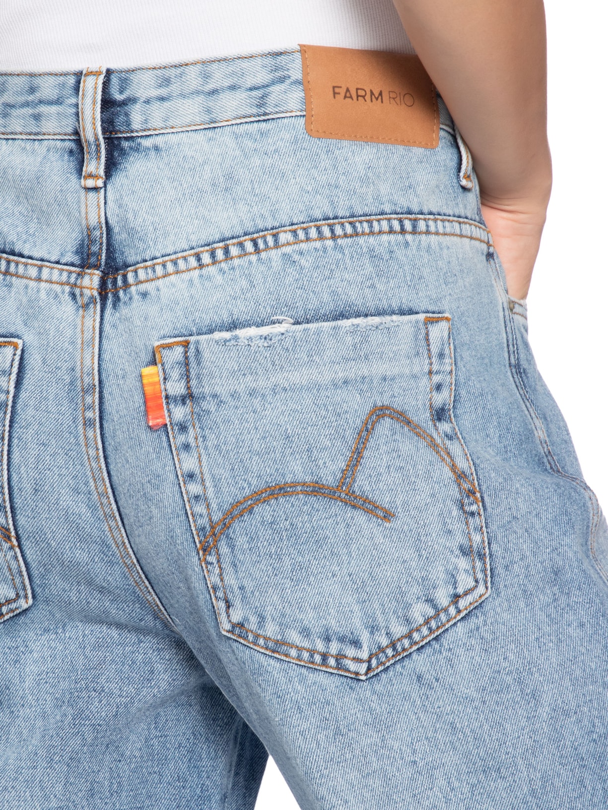 Calça Feminina Básica Cintura Média Azul Farm