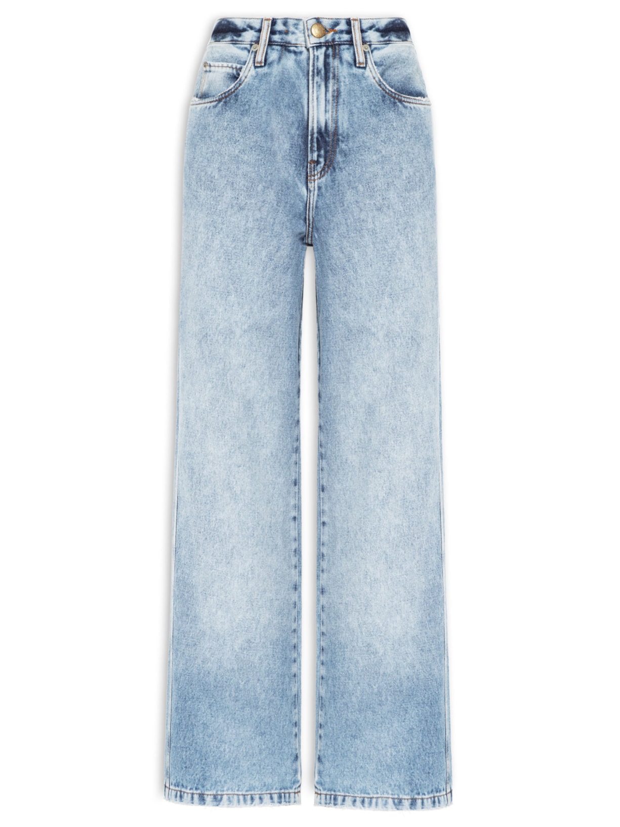 Calça Feminina Básica Cintura Média - Azul