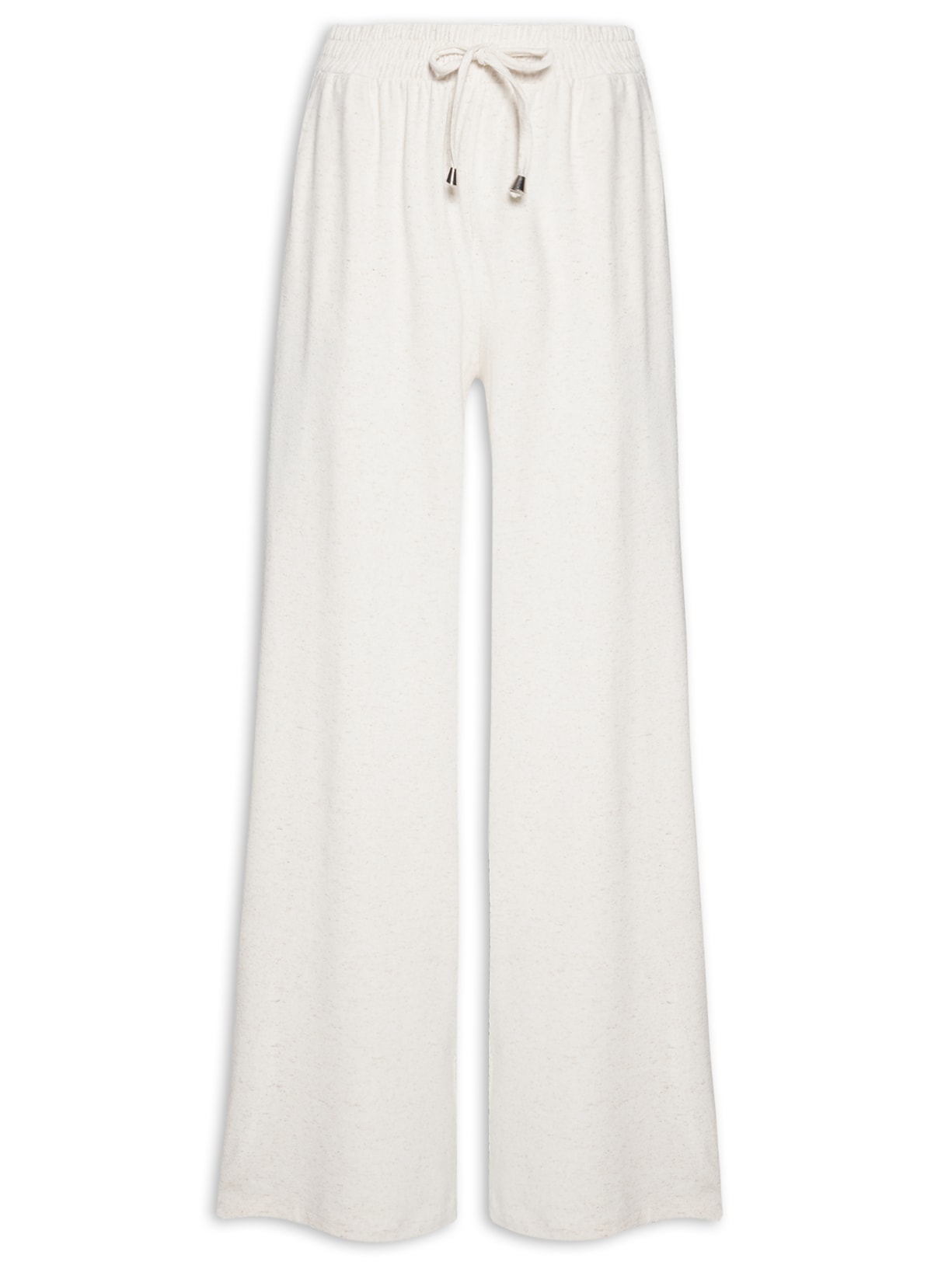 Calça Feminina Básica Com Fenda - Off White