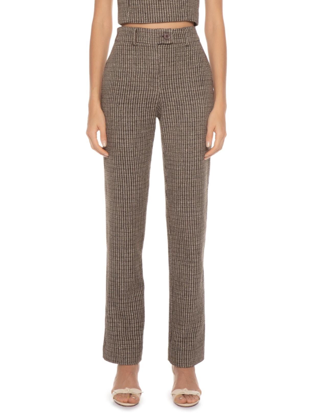 Calça Feminina Bavaro Marrom Carol Bassi + Maria Rudge