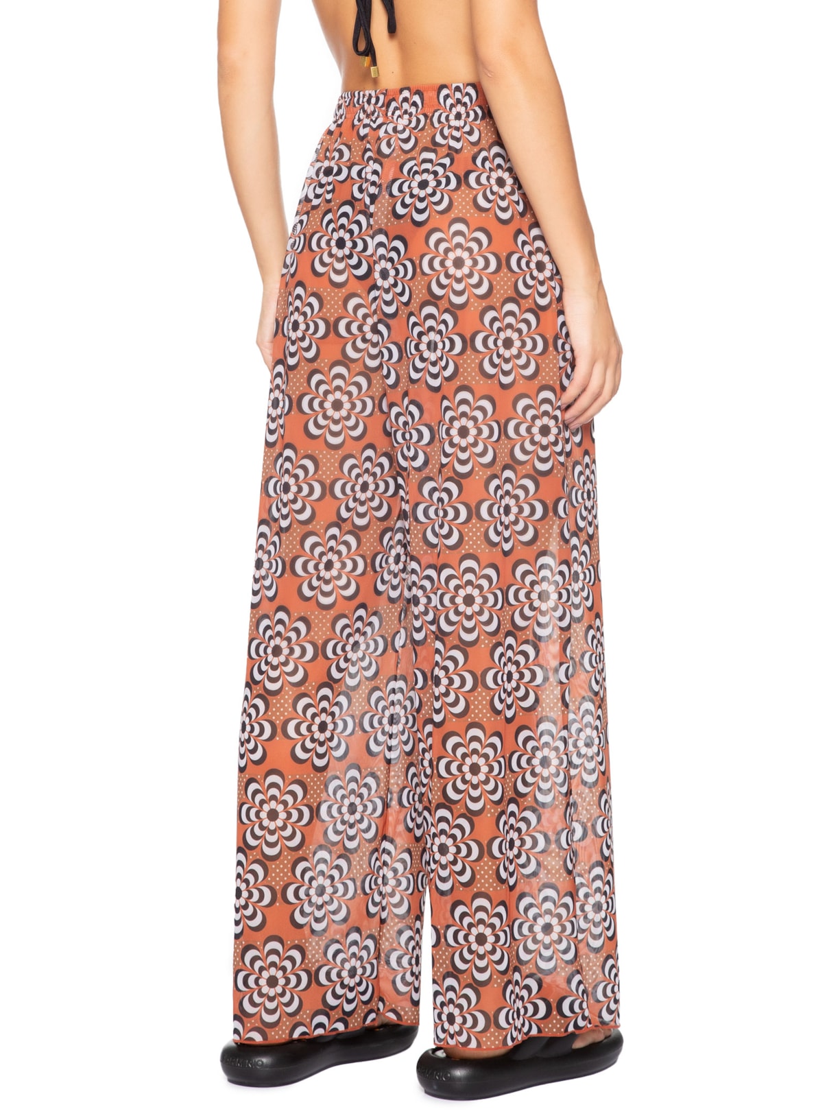 Calça Feminina Beachwear Em Tule Laranja Mktbeach