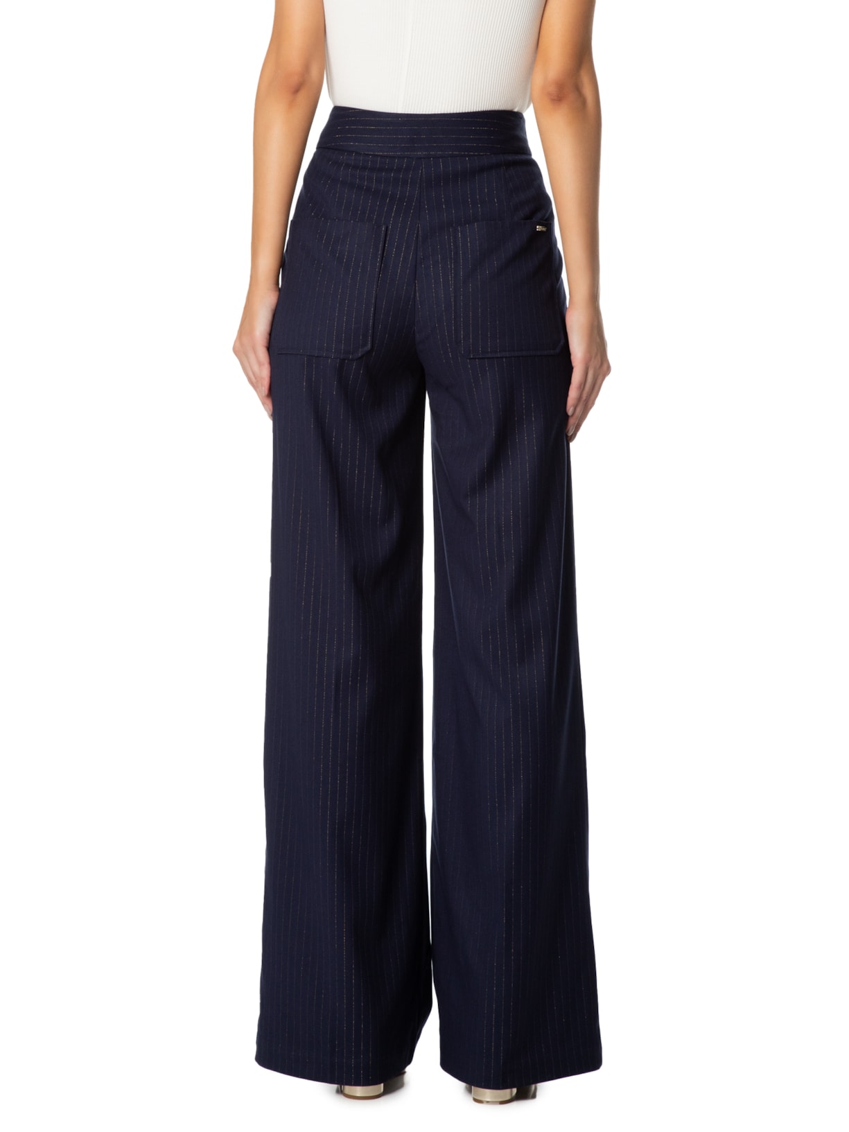 Calça Feminina Beatriz Pantalona Azul Le Lis