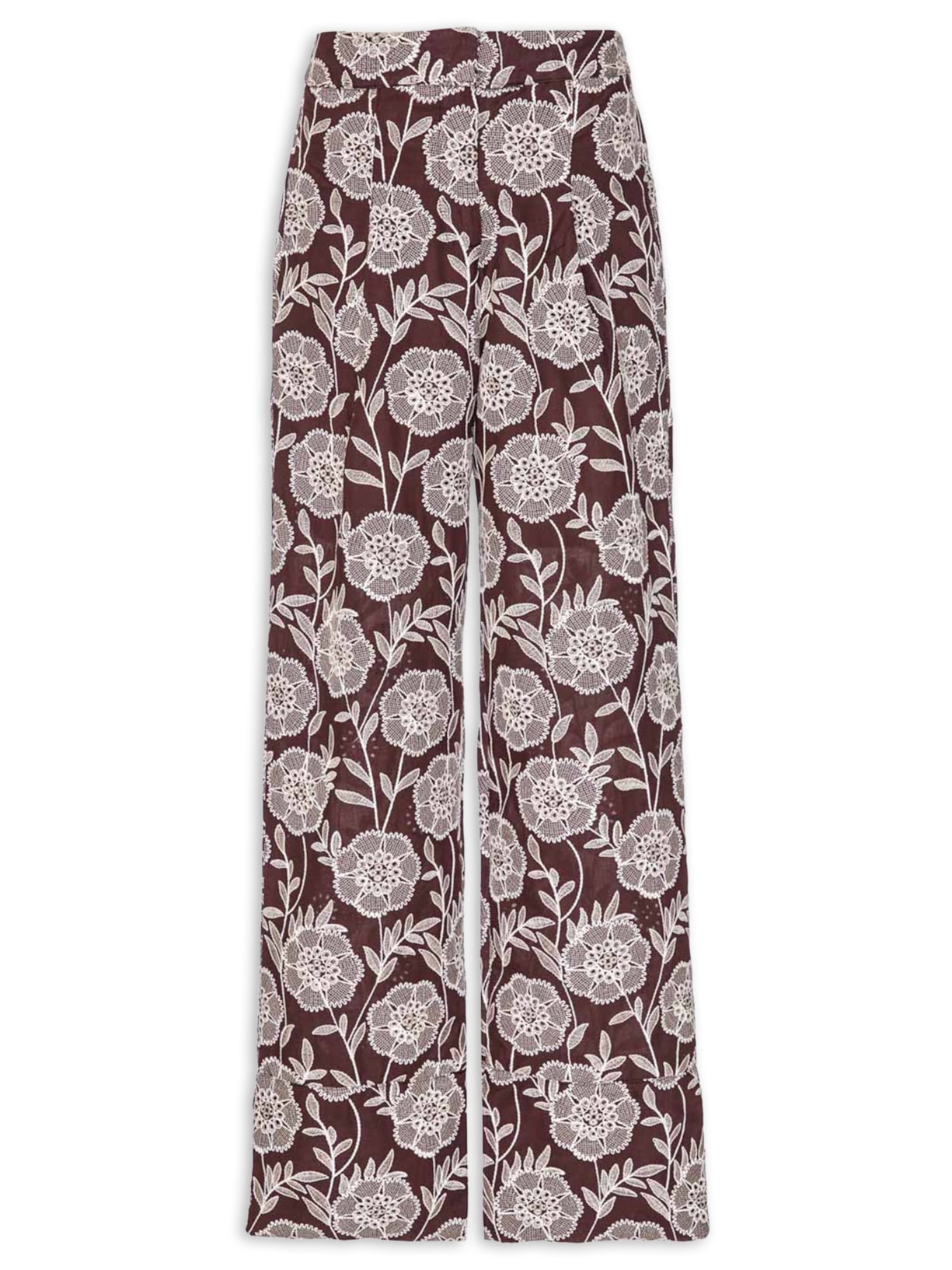 Calça Feminina Belle Quadrado V26 Marrom New Match