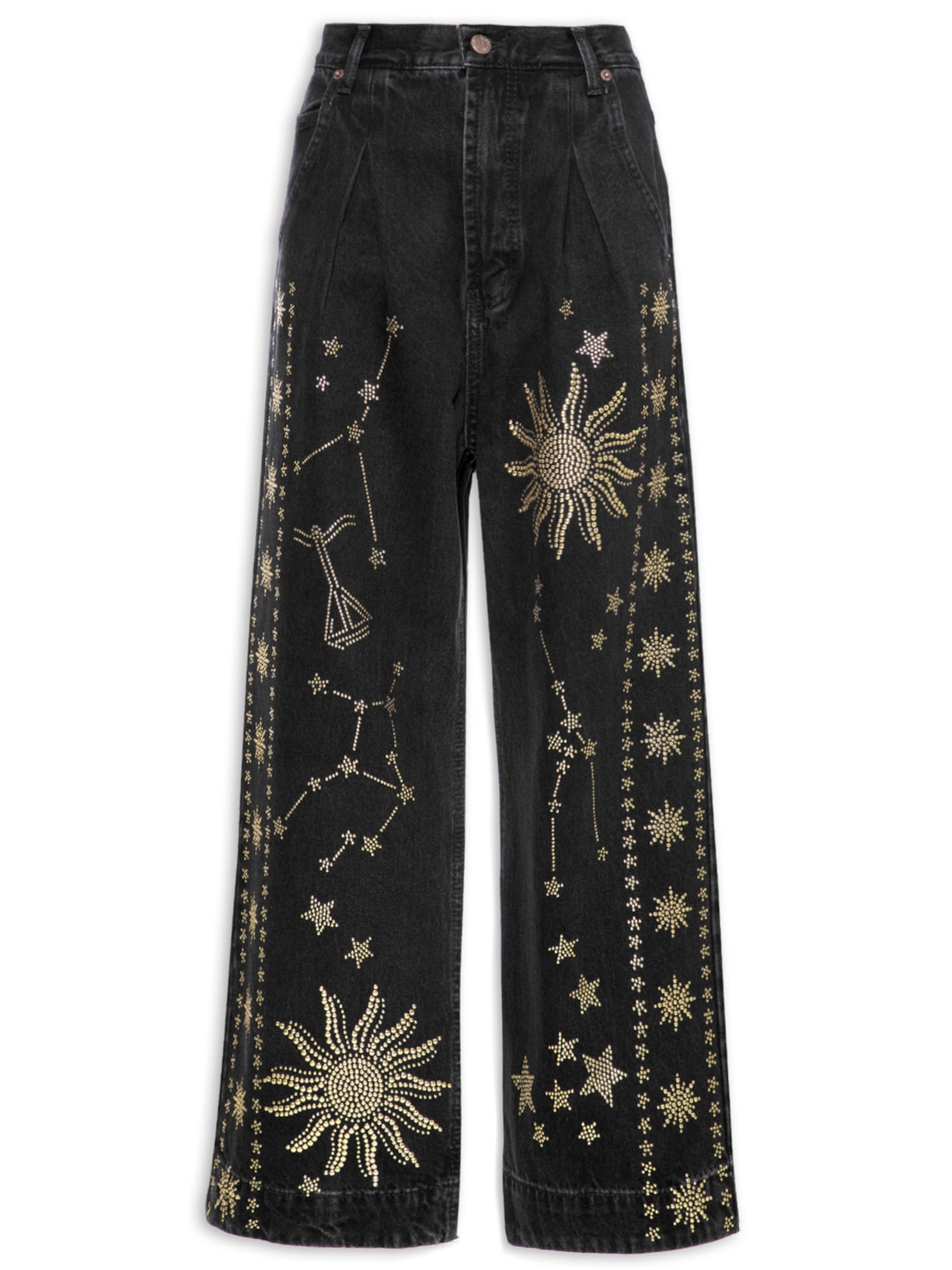 Calça Feminina Black Hotfix - Preto