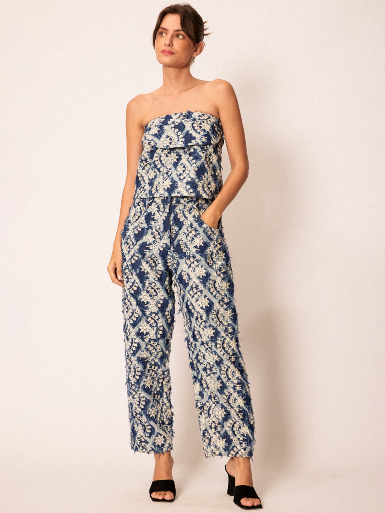 Calça Feminina Bloom Azul Mixed