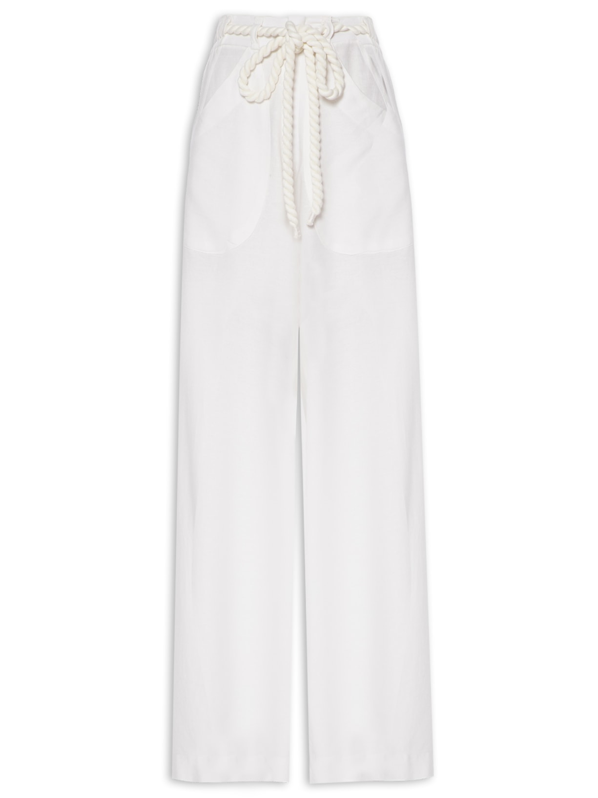 Calça Feminina Bolso Frente Amarração - Branco