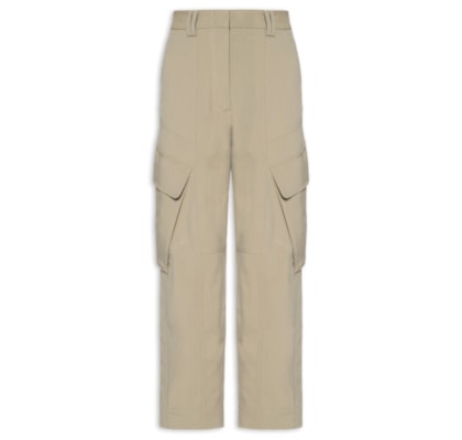 Calça Feminina Bolsos Kaki - Verde