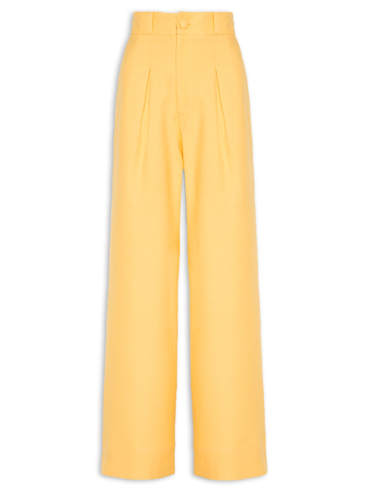 Calça Feminina Bolsos Laterais - Amarelo