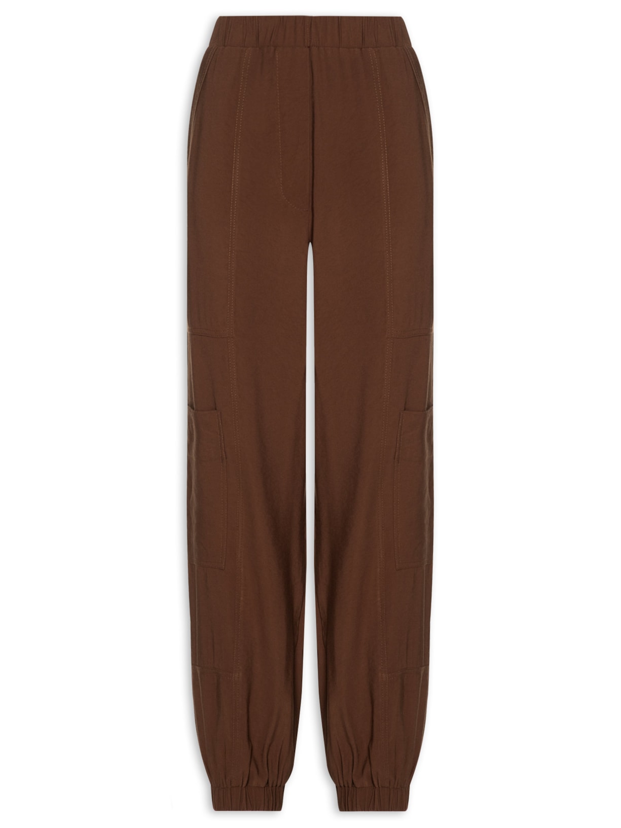 Calça Feminina Bolsos - Marrom