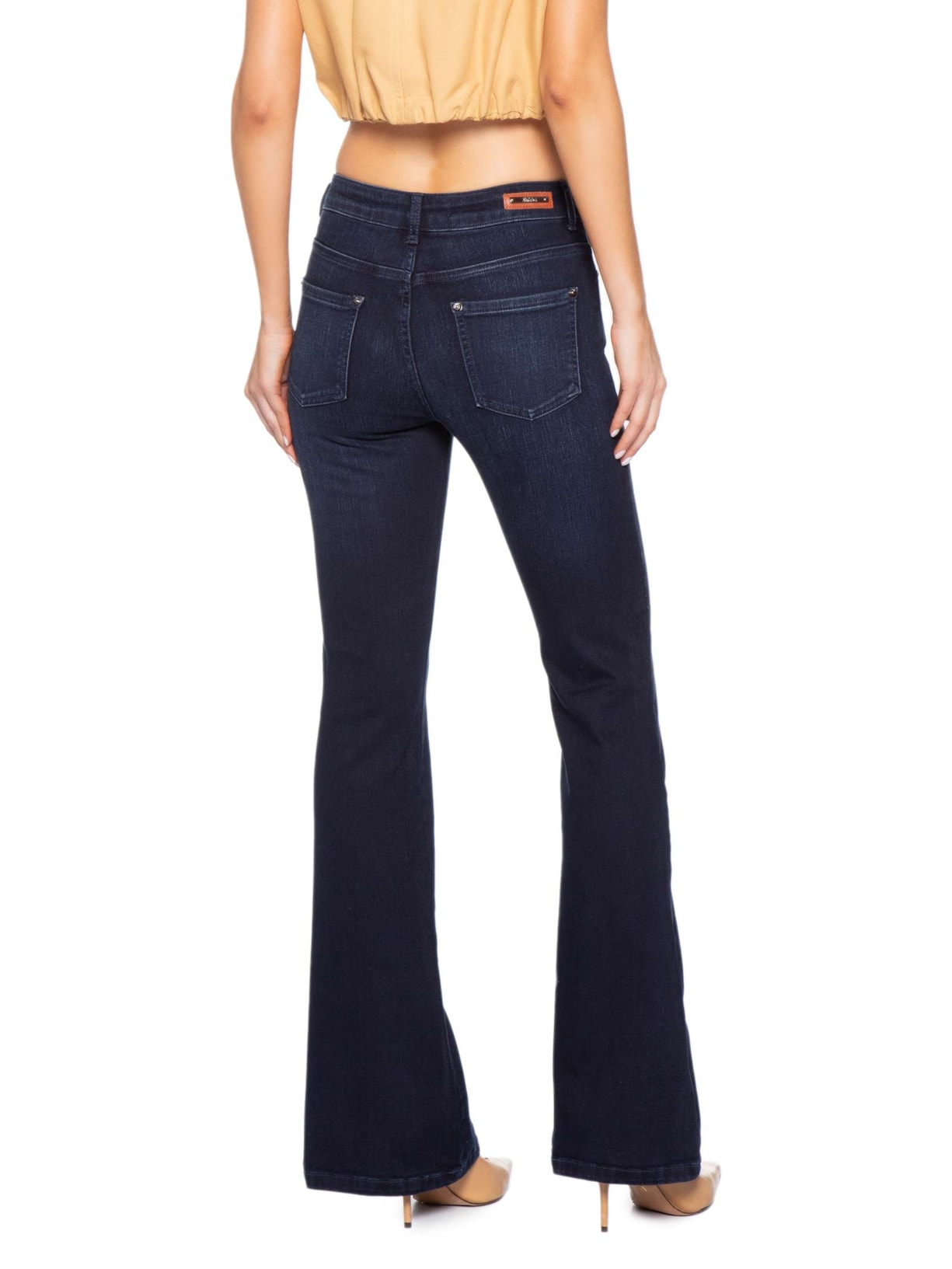 Calça Feminina Bootcut Jeans Paris Dark Azul Animale