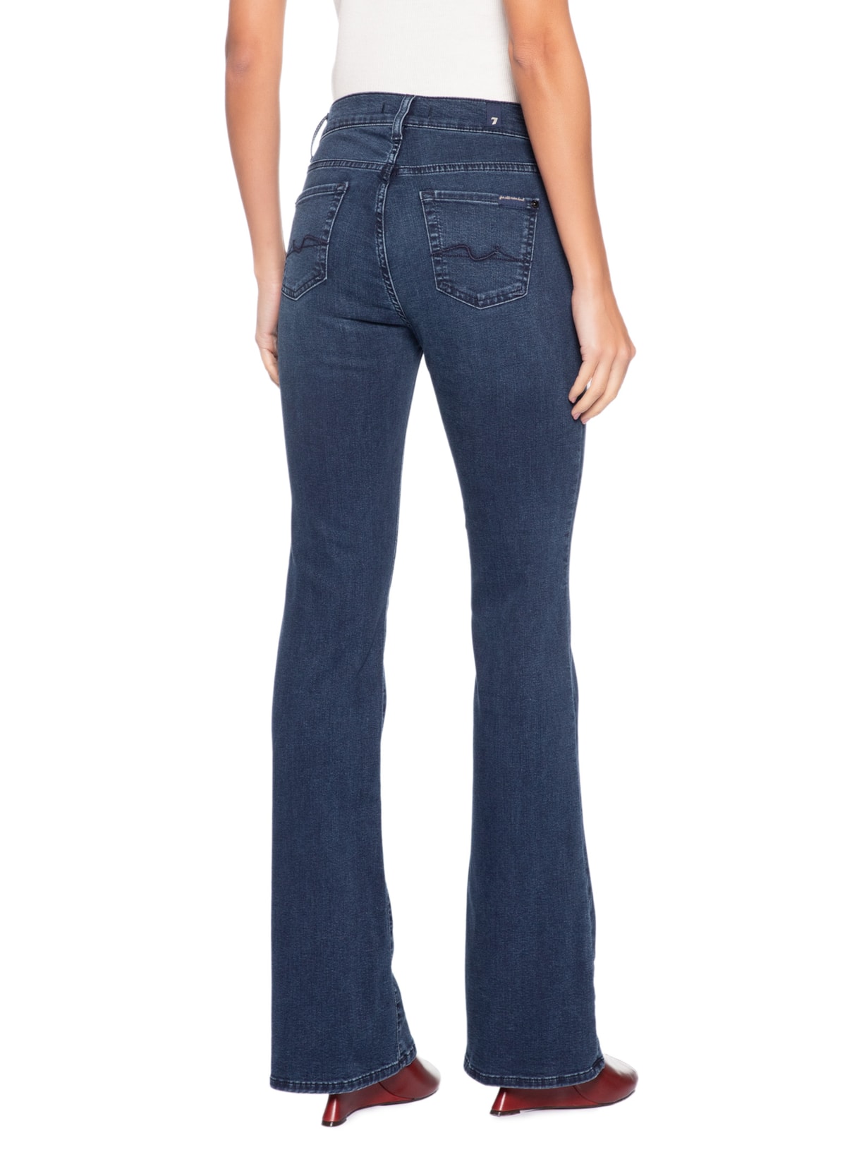 Calça Feminina Bootcut Park Avenue Azul 7 For All Mankind