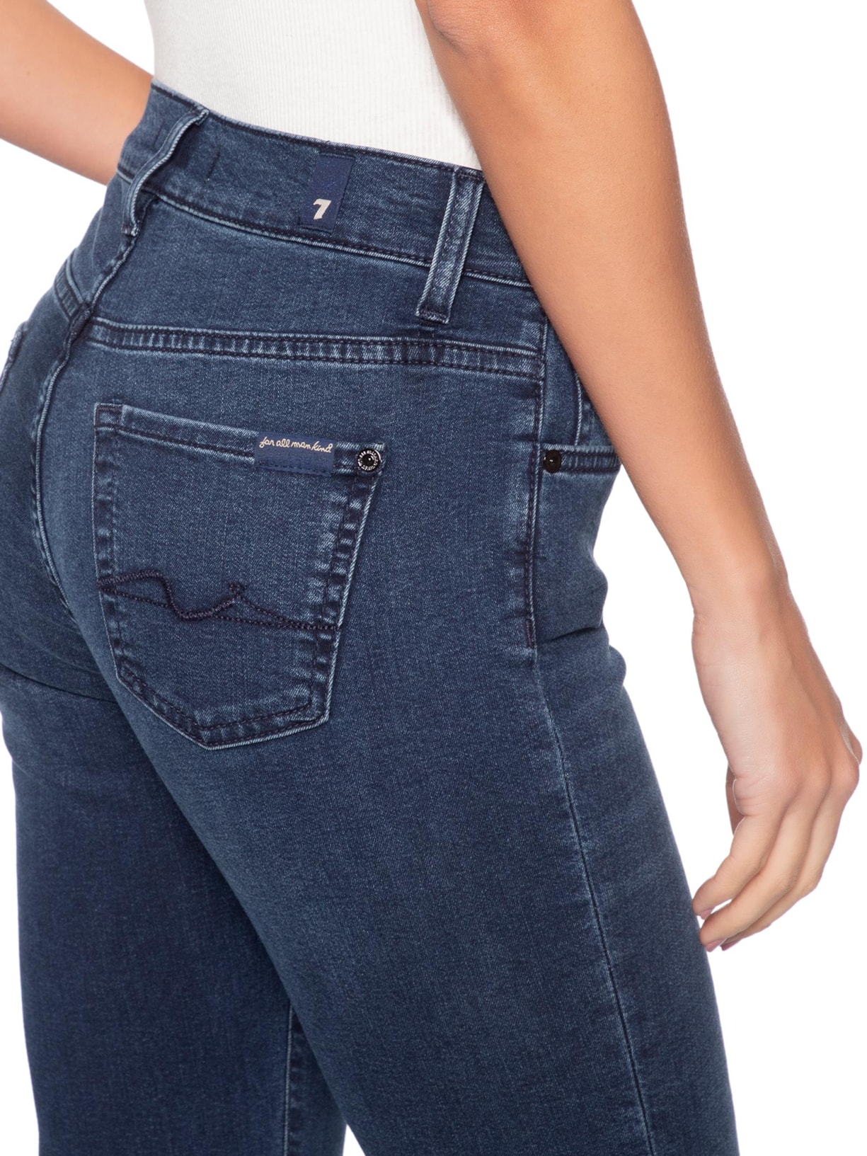 Calça Feminina Bootcut Park Avenue Azul 7 For All Mankind