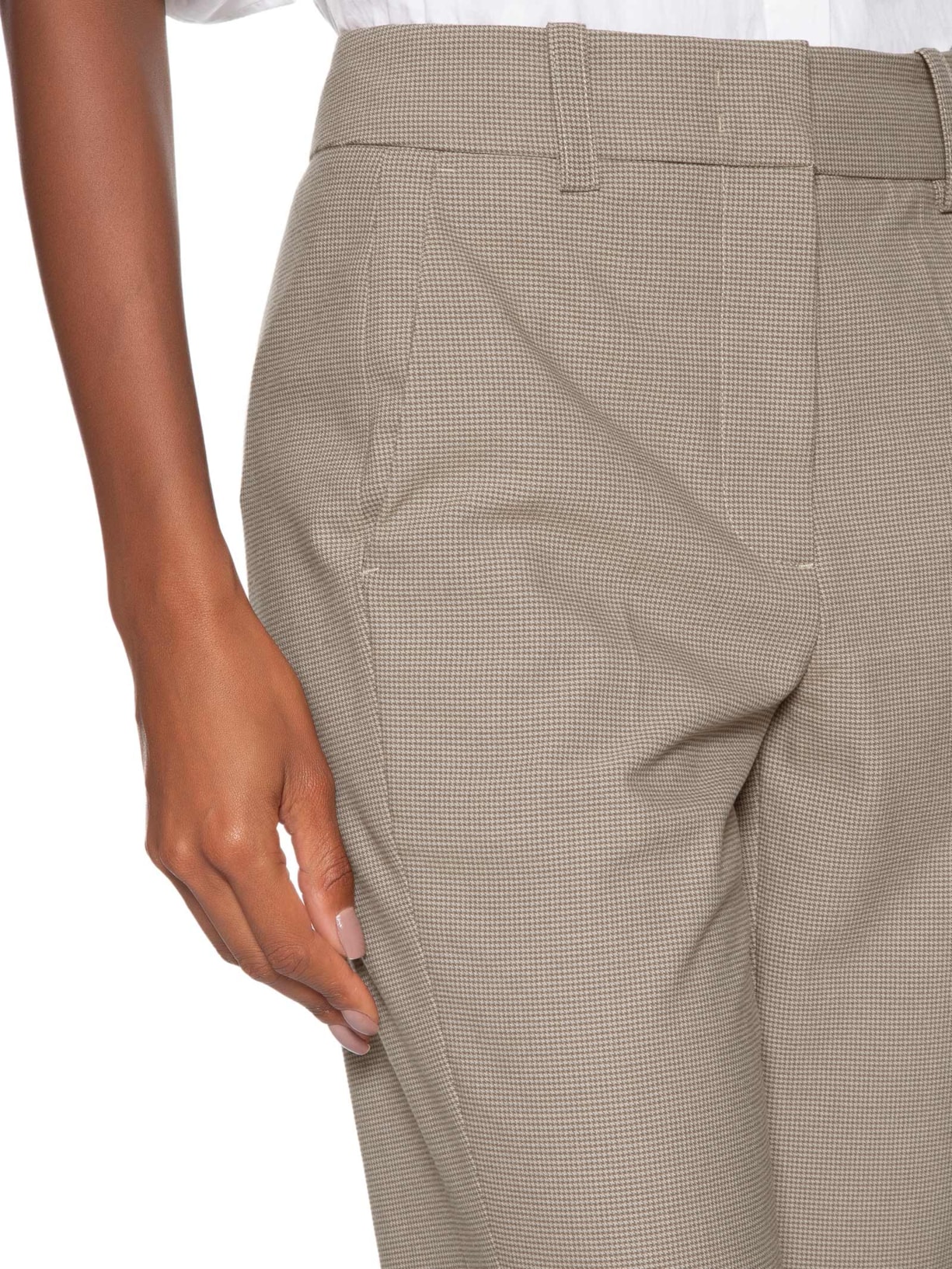 Calça Feminina Bootcut Xadrez Marrom Animale