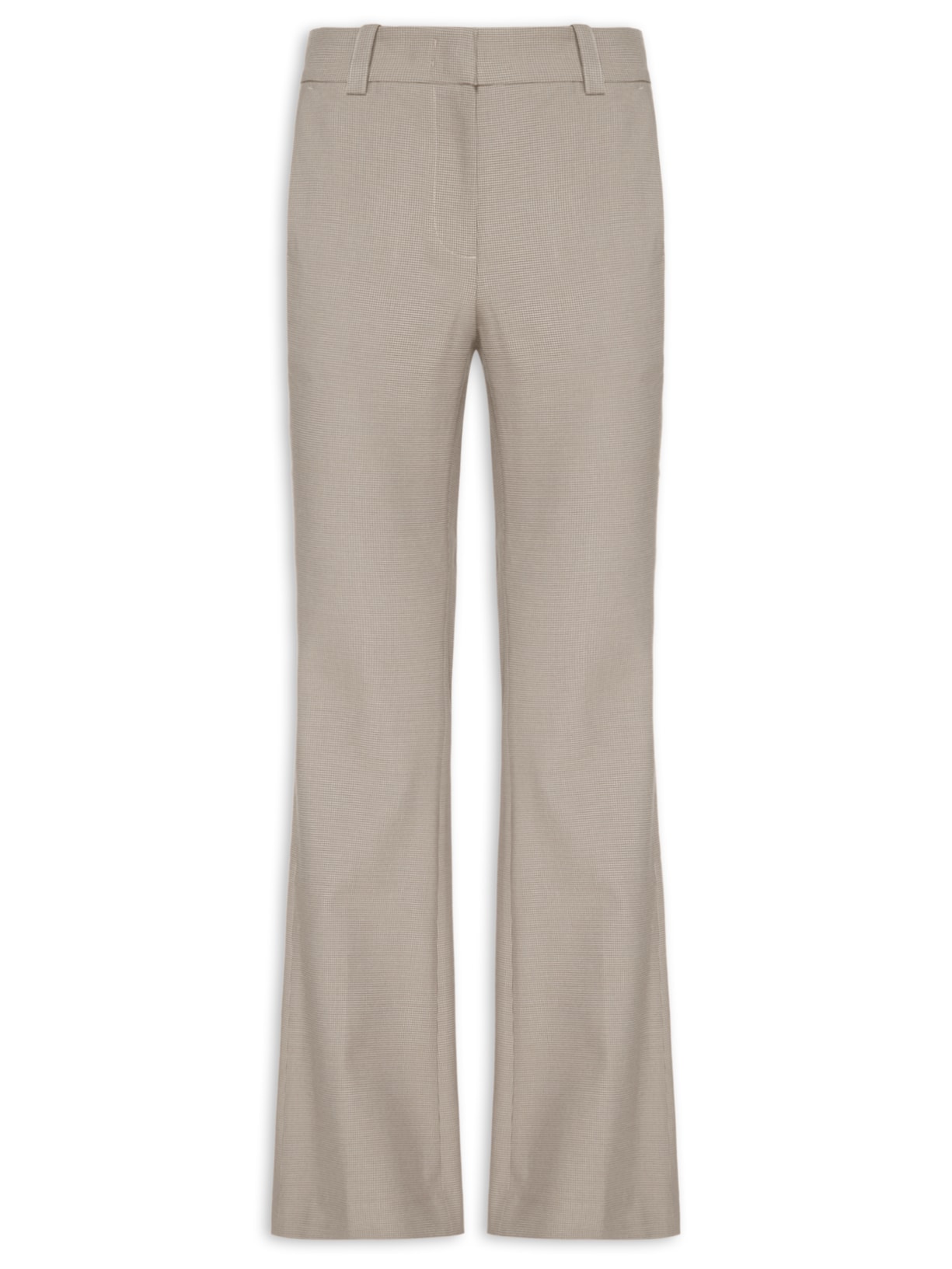 Calça Feminina Bootcut Xadrez Marrom Animale