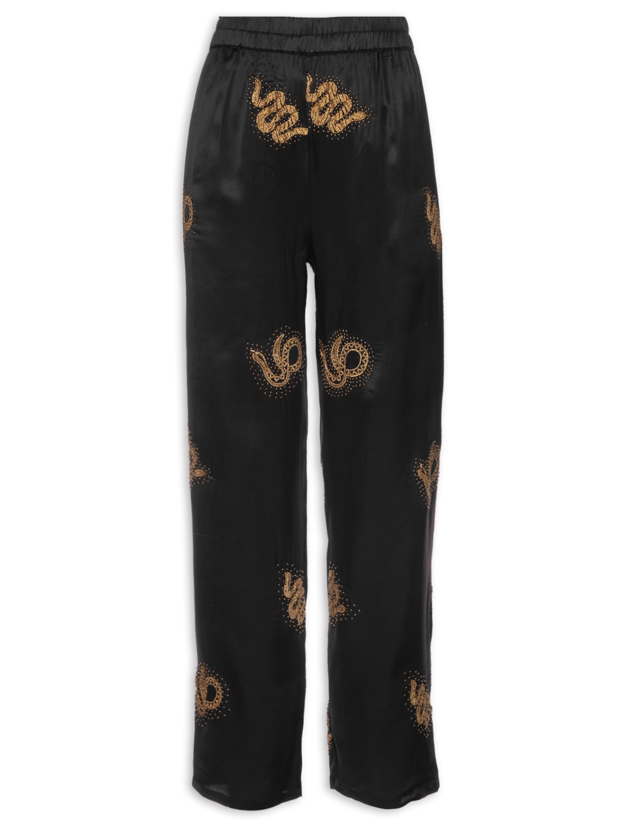 Calça Feminina Bordada Cobra Cobral - Preto